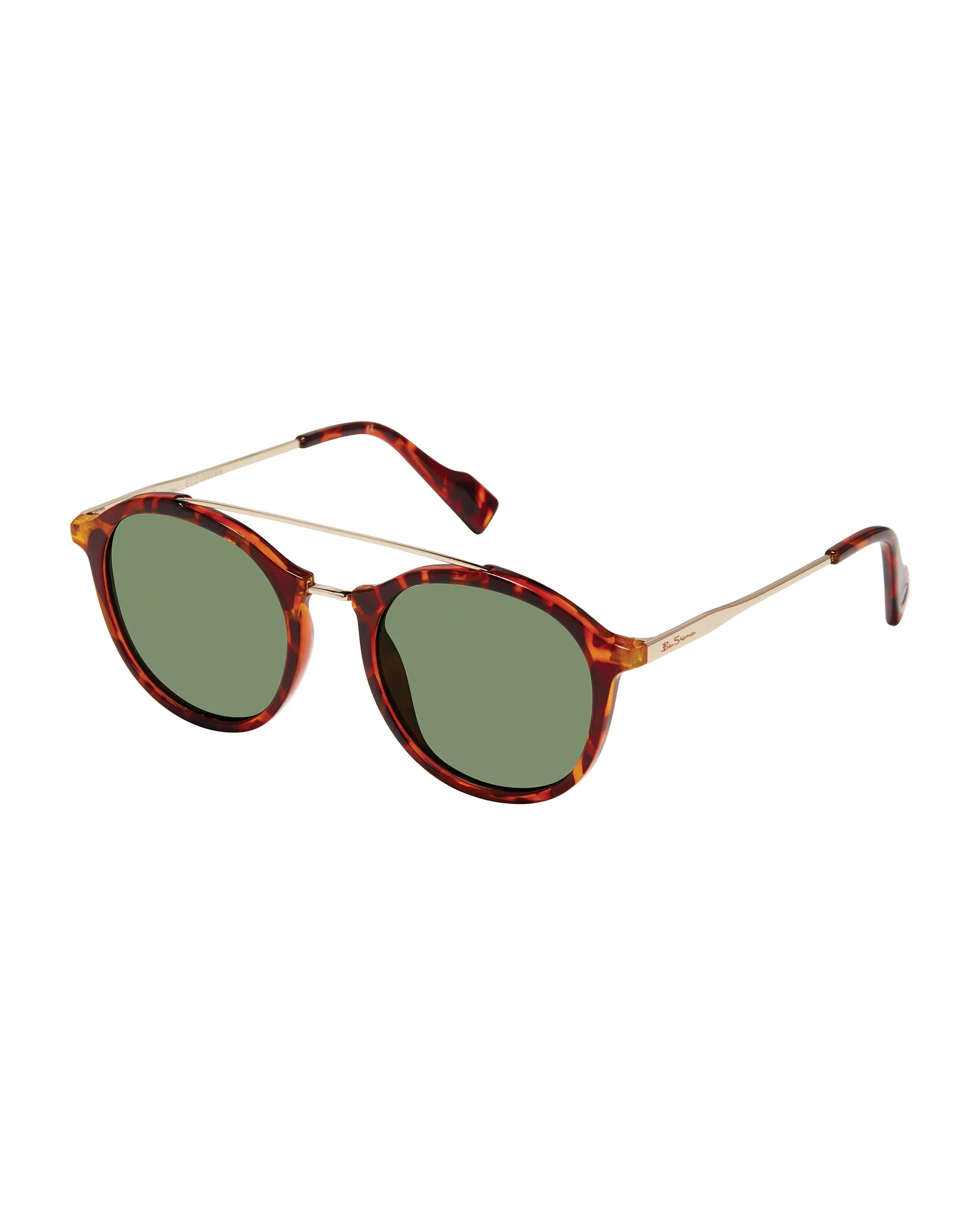 James Polarized Eco-Green Sunglasses - Tortoise sold by Ben Sherman