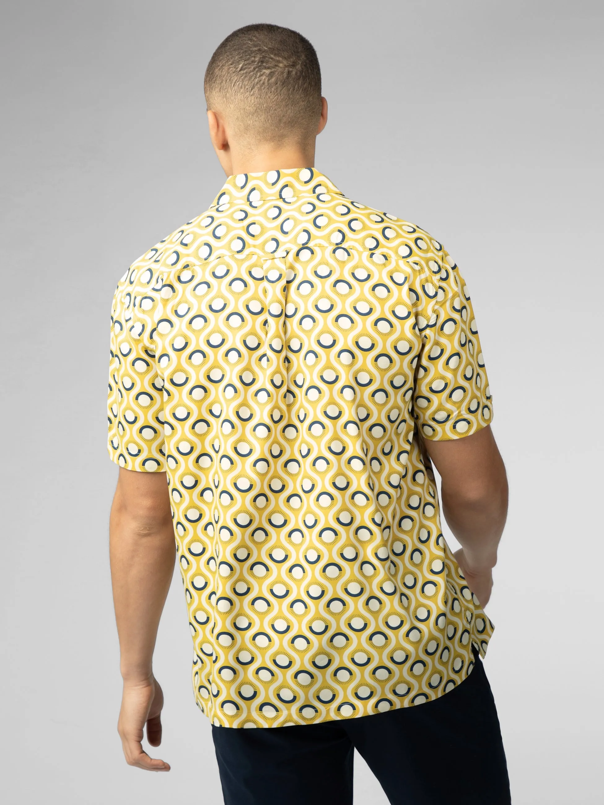 Signature Retro Geo Print Shirt - Sunflower sold by Ben Sherman product image thumbnail 3