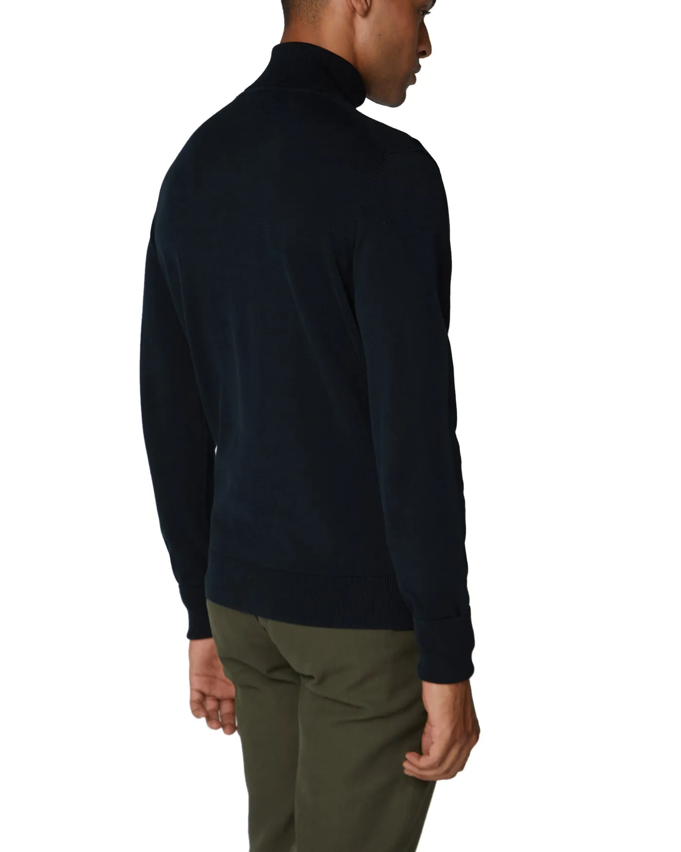 Cotton Roll Neck Sweater - Navy sold by Ben Sherman product image thumbnail 2