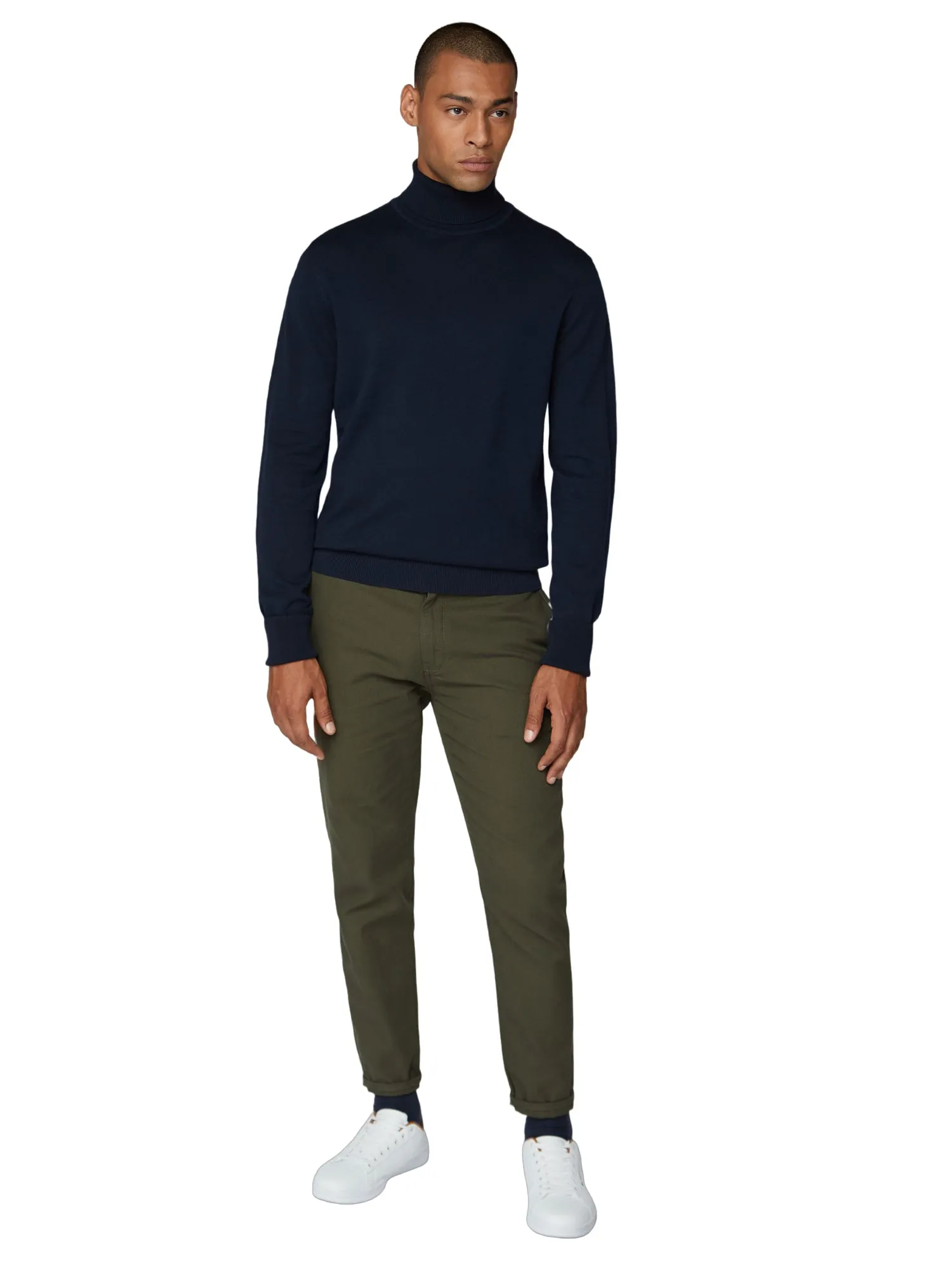 Cotton Roll Neck Sweater - Navy sold by Ben Sherman product image thumbnail 4
