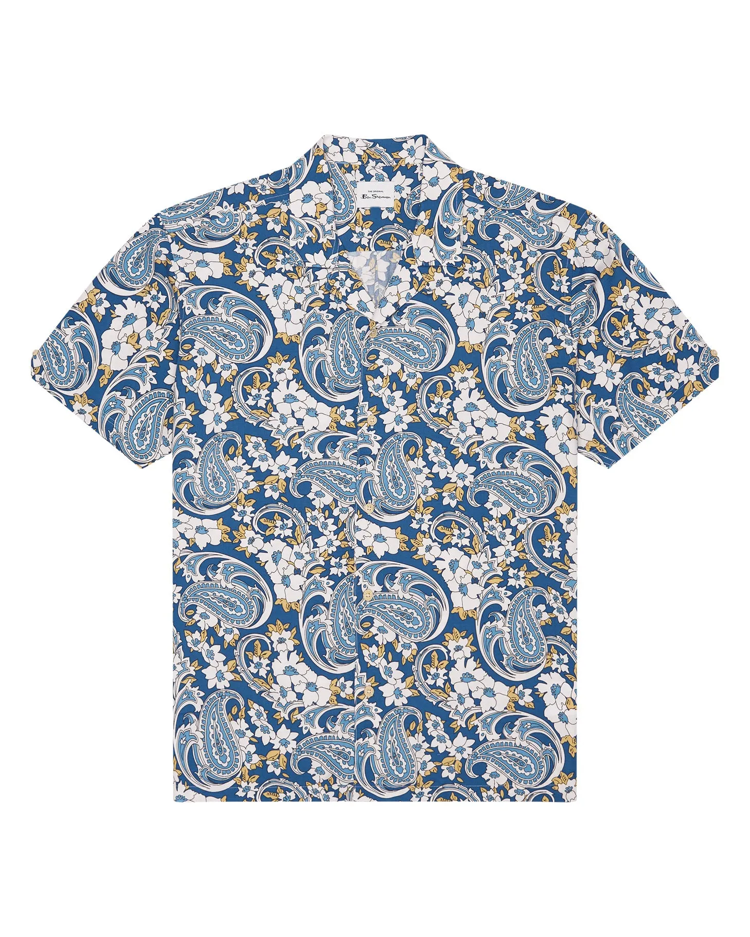 Short-Sleeve Floral-Paisley-Print Shirt - Airforce sold by Ben Sherman