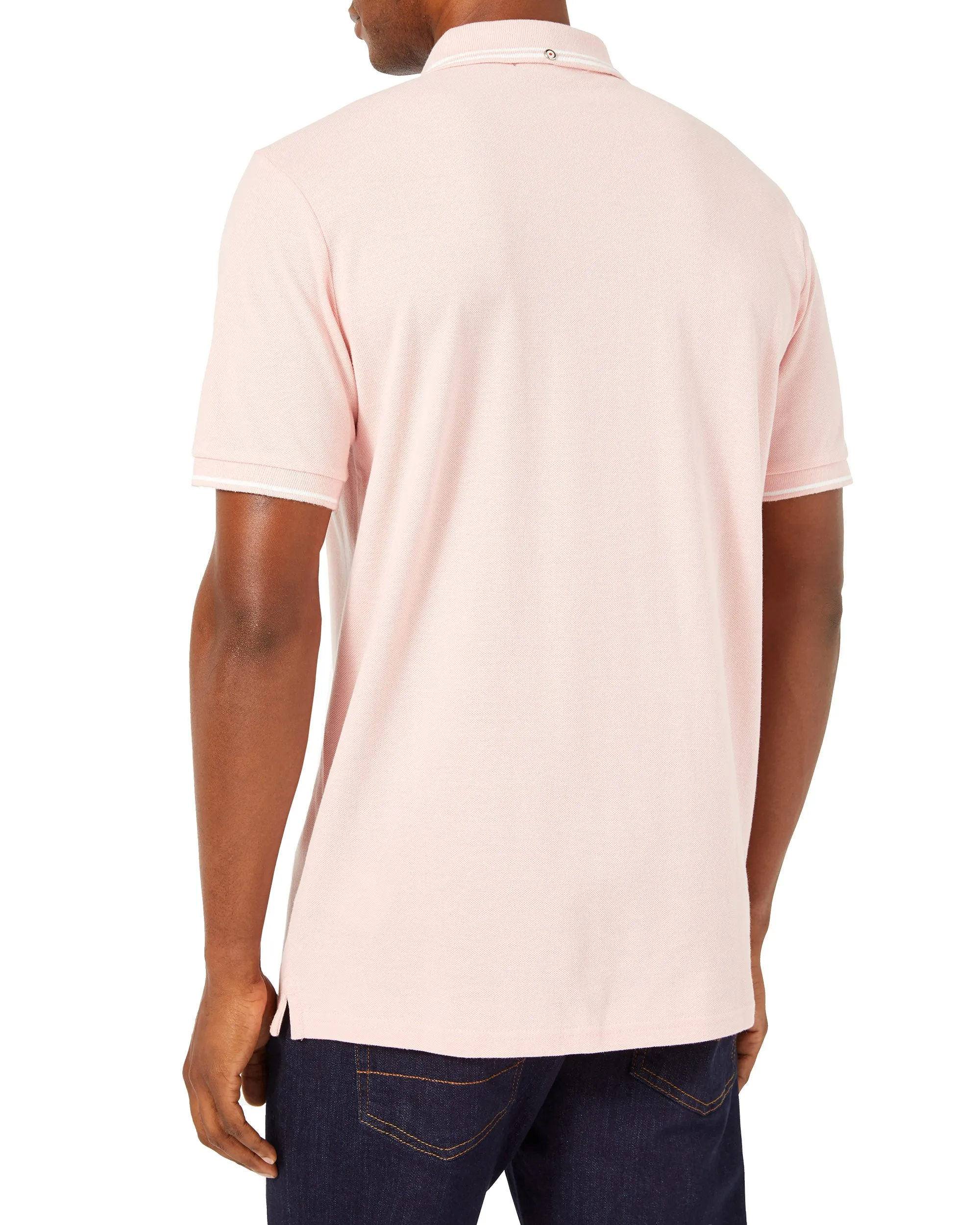 Script Tipped Pique Polo Shirt - Light Pink/White sold by Ben Sherman product image thumbnail 2