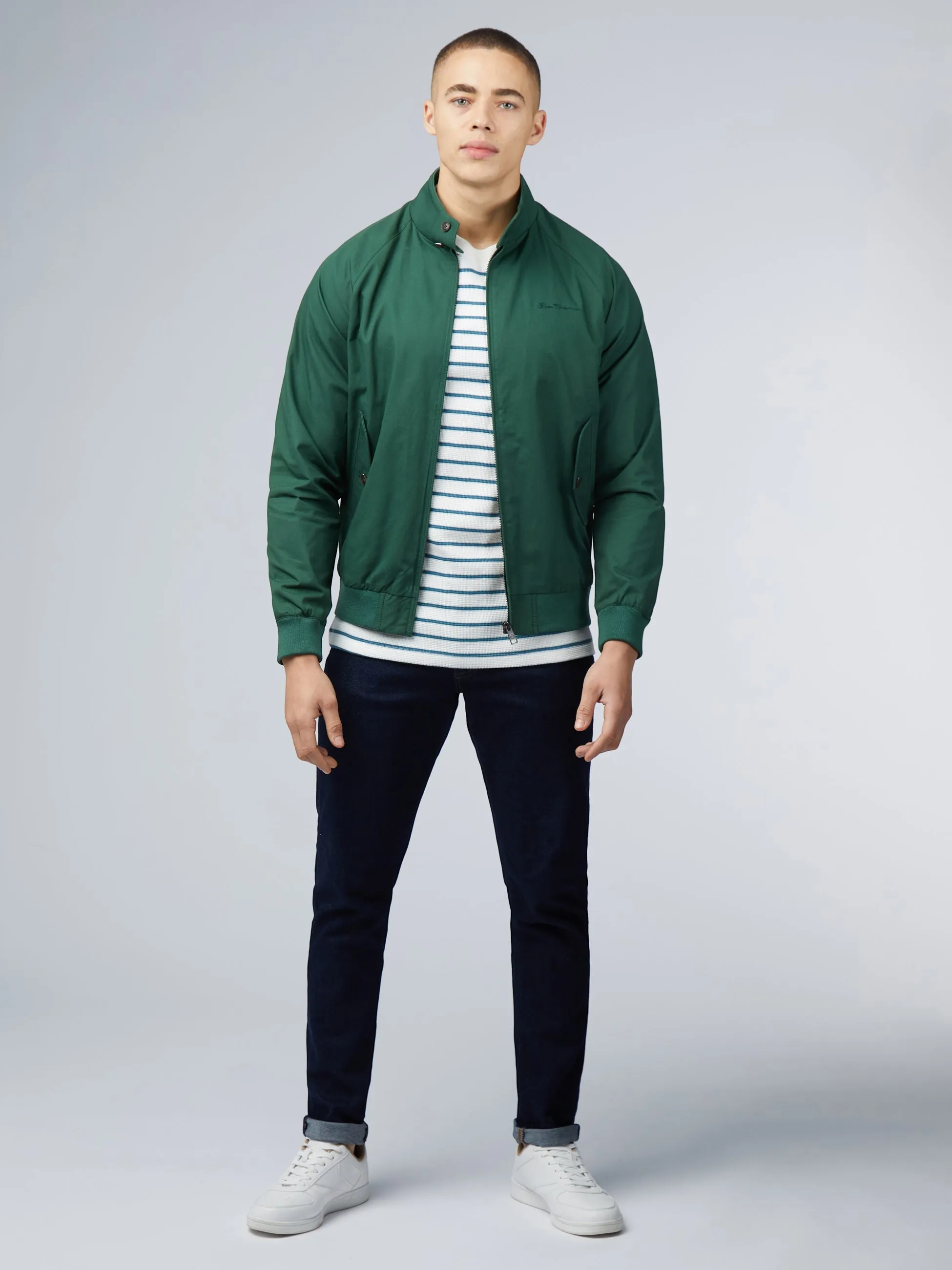Signature Harrington Jacket - Green sold by Ben Sherman product image thumbnail 2