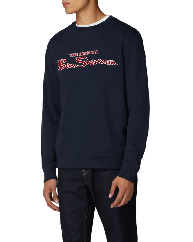 Crewneck Logo Sweatshirt - Navy sold by Ben Sherman