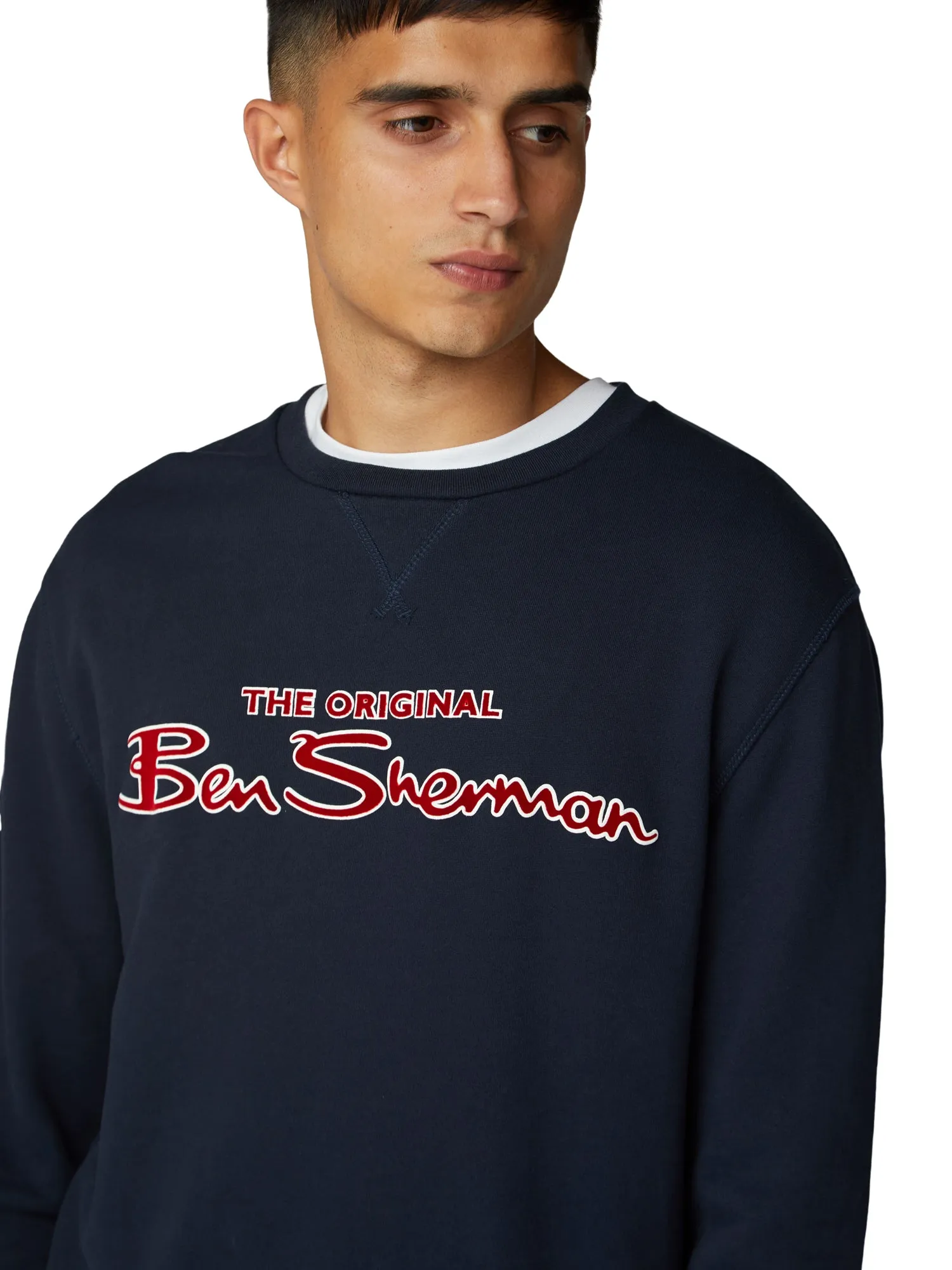 Crewneck Logo Sweatshirt - Navy sold by Ben Sherman product image thumbnail 3