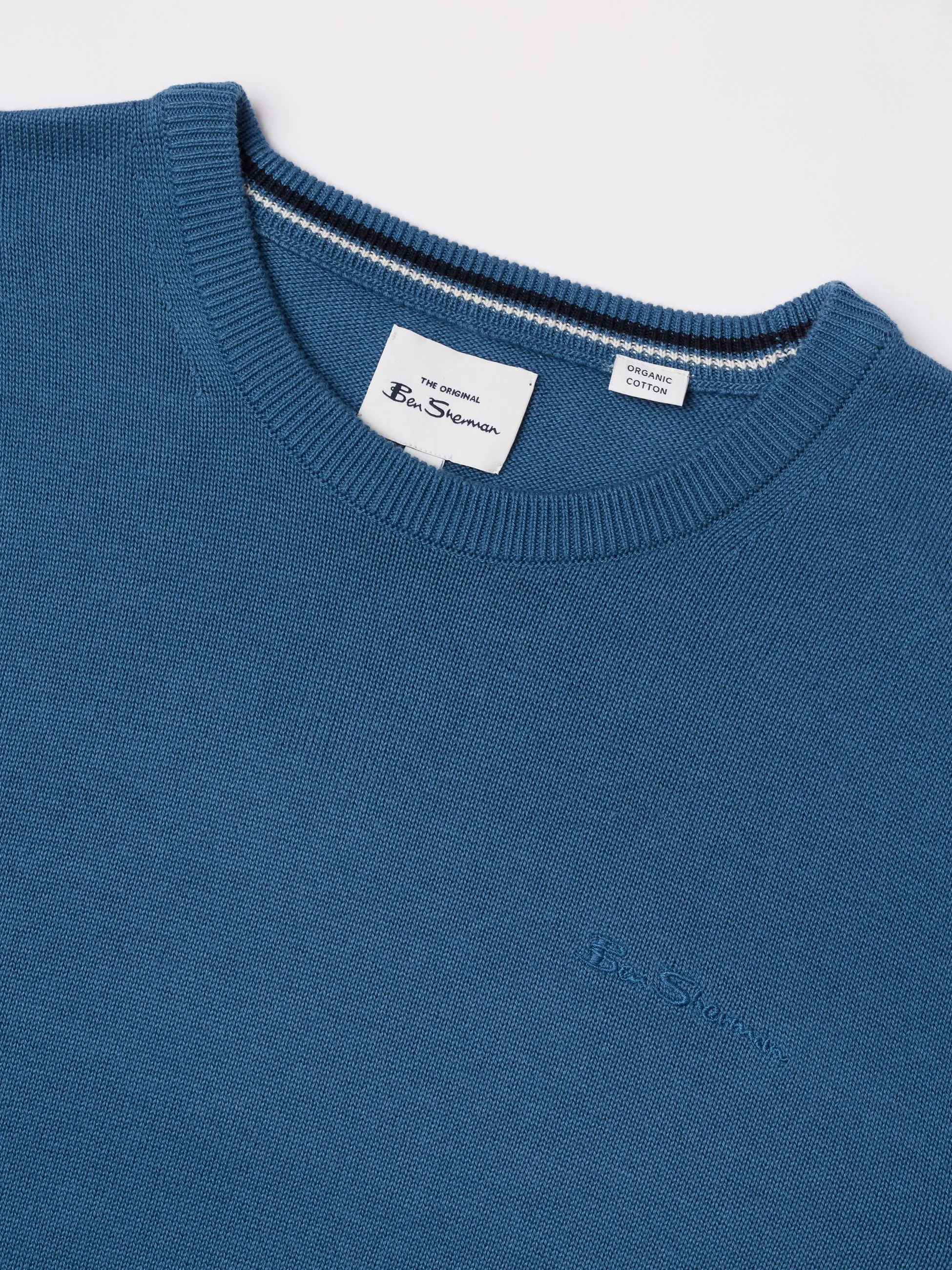 Signature Knit Crewneck Sweater - Wedgewood Blue sold by Ben Sherman product image thumbnail 5
