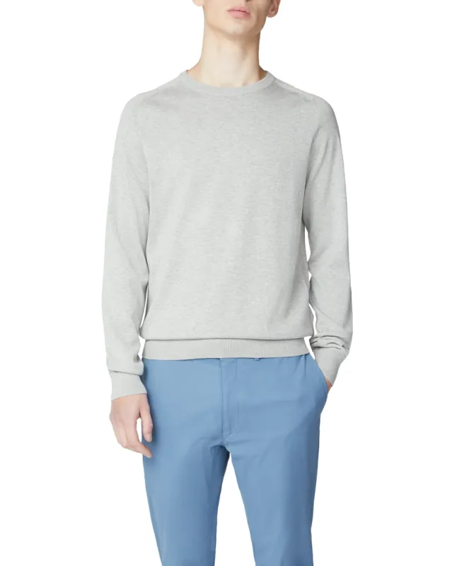Signature Cotton Crewneck Sweater - Grey sold by Ben Sherman