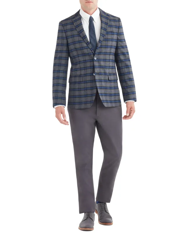 Dacre Window Check Sportcoat Jacket - Grey sold by Ben Sherman