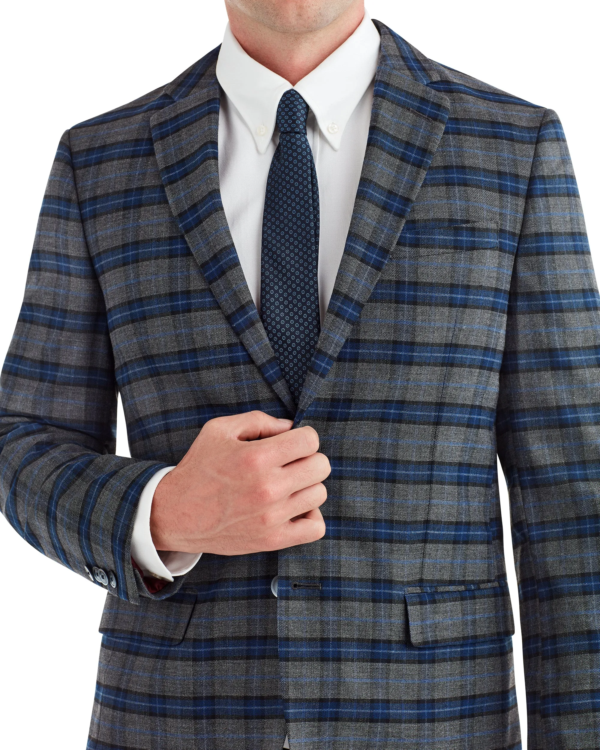 Dacre Window Check Sportcoat Jacket - Grey sold by Ben Sherman product image thumbnail 4