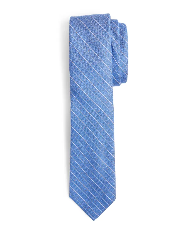 Donegal Stripe Slim Tie - Cobalt sold by Ben Sherman