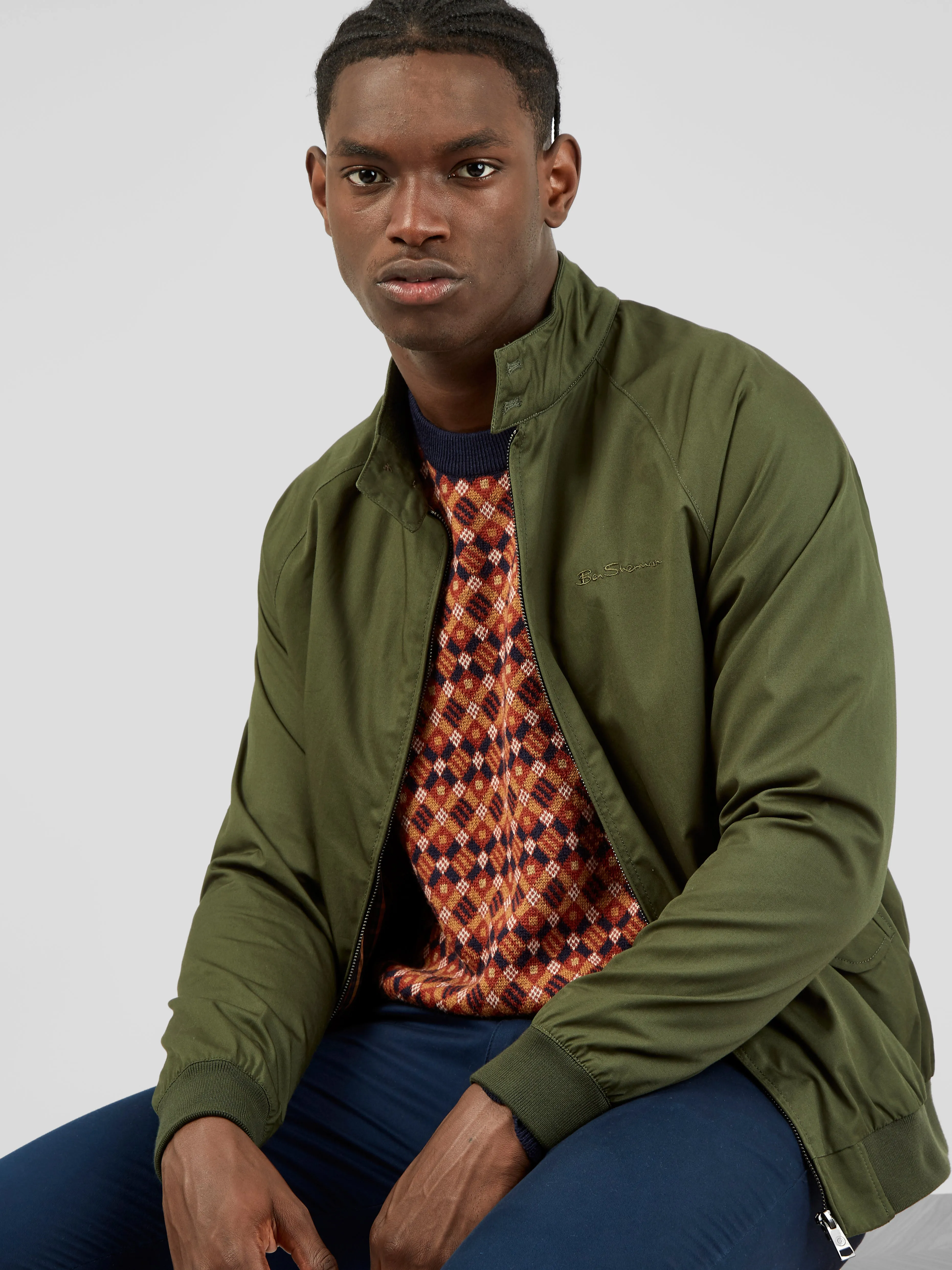 Fairisle-Textured Crewneck Sweater - Marine sold by Ben Sherman product image thumbnail 3