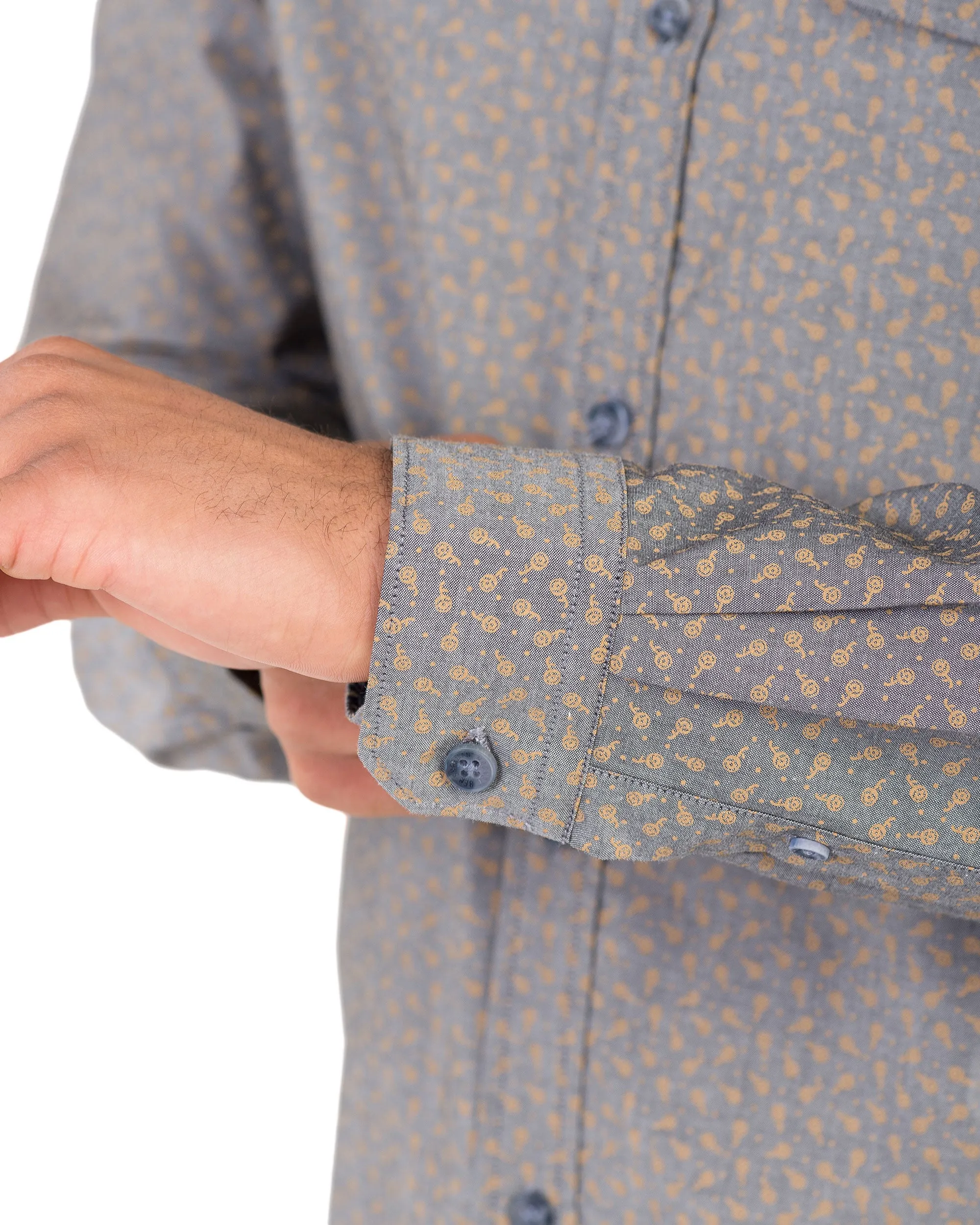 Long-Sleeve Chambray Tulip Shirt - Black sold by Ben Sherman product image thumbnail 4