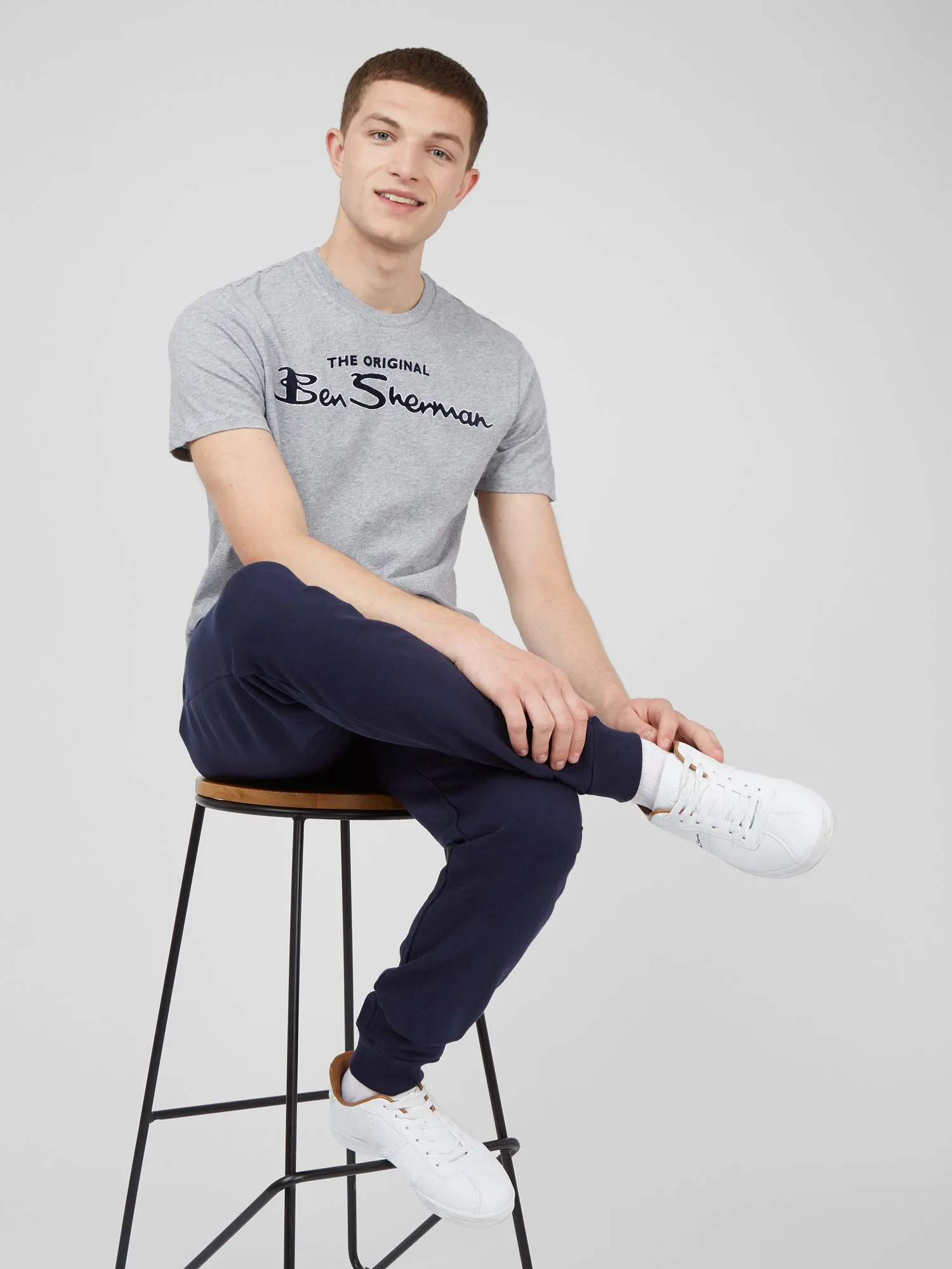 Signature Flock Graphic Tee - Grey sold by Ben Sherman product image thumbnail 3
