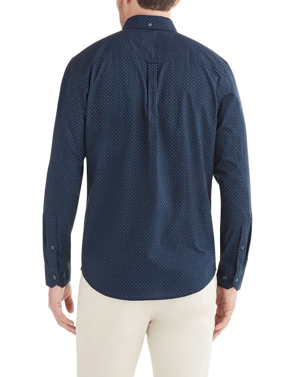 Long-Sleeve Polka Dot Print Shirt - Dark Navy sold by Ben Sherman product image thumbnail 2