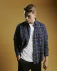 Tattersall Check Long-Sleeve Shirt - Marine sold by Ben Sherman