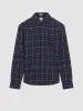 Tattersall Check Long-Sleeve Shirt - Marine sold by Ben Sherman