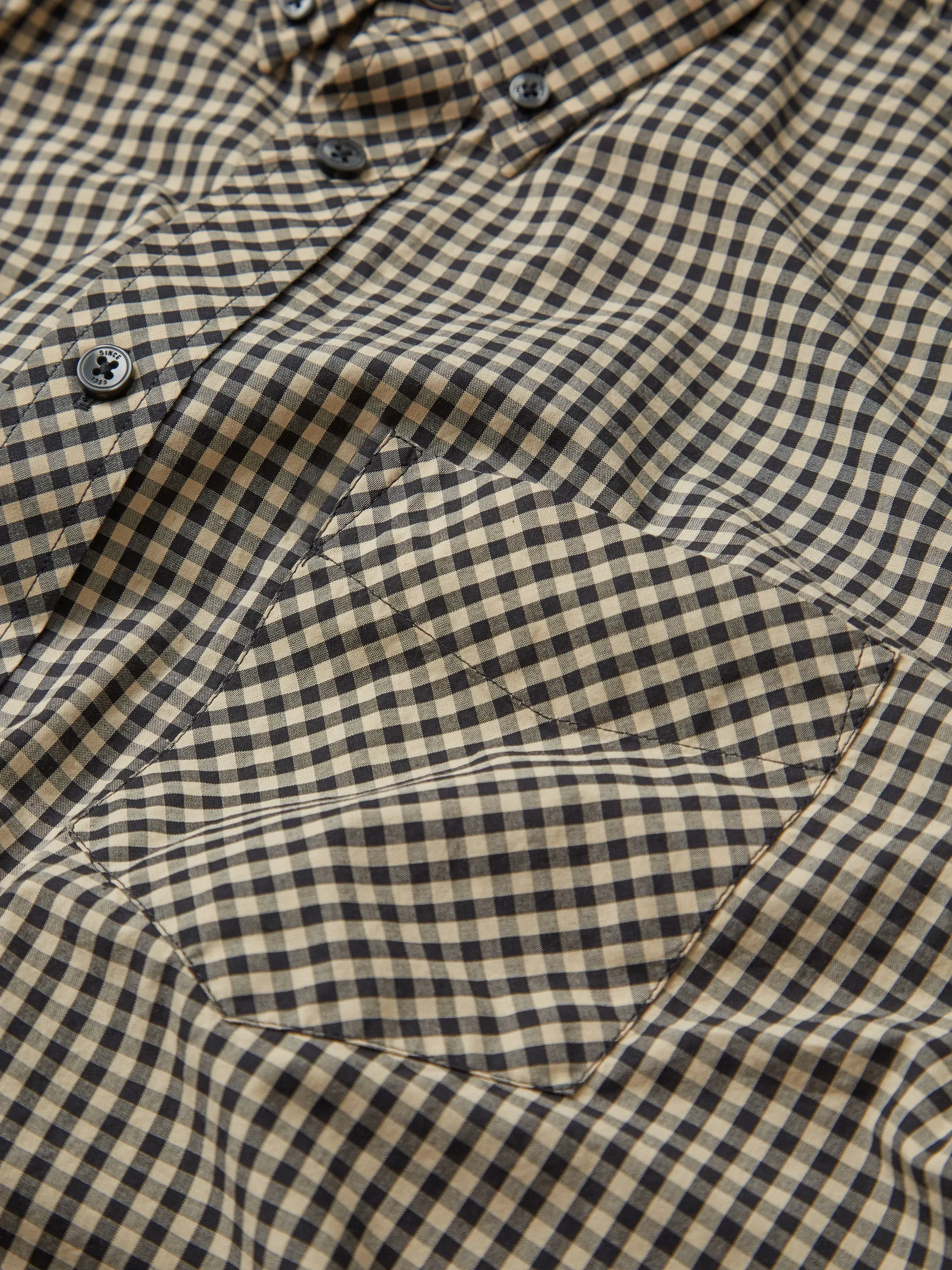 Signature Long-Sleeve Gingham Shirt - Black sold by Ben Sherman product image thumbnail 2
