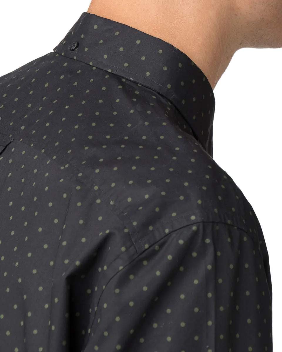 Long-Sleeve Polka Dot Print Shirt - True Black sold by Ben Sherman product image thumbnail 4
