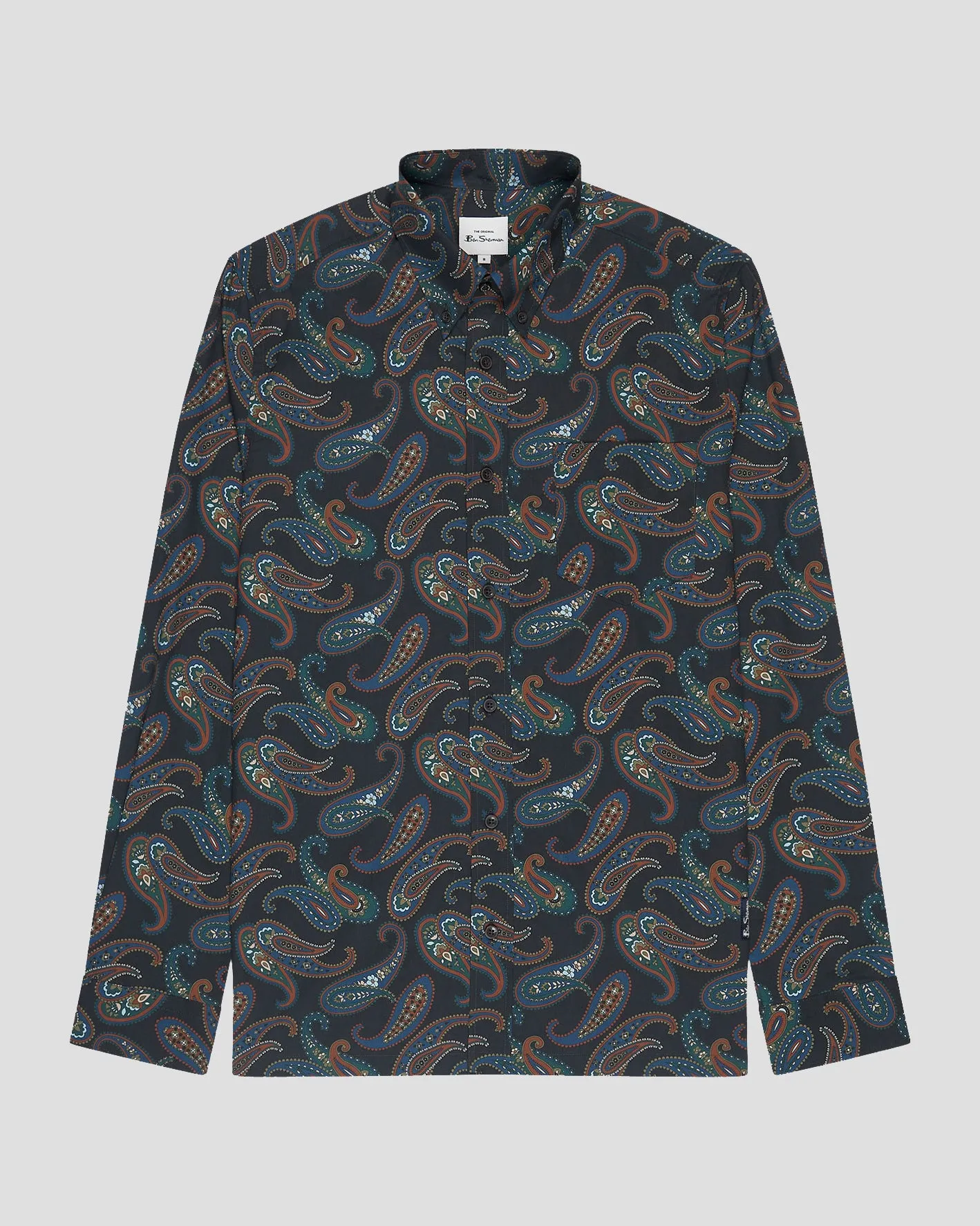 Long-Sleeve Large Paisley-Print Shirt - Midnight sold by Ben Sherman product image thumbnail 3