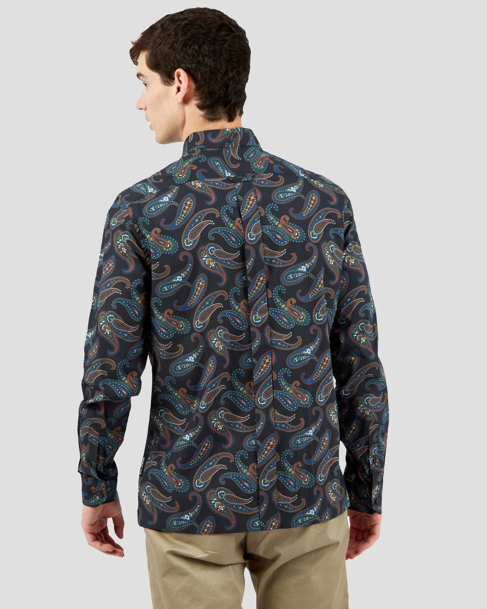 Long-Sleeve Large Paisley-Print Shirt - Midnight sold by Ben Sherman product image thumbnail 4