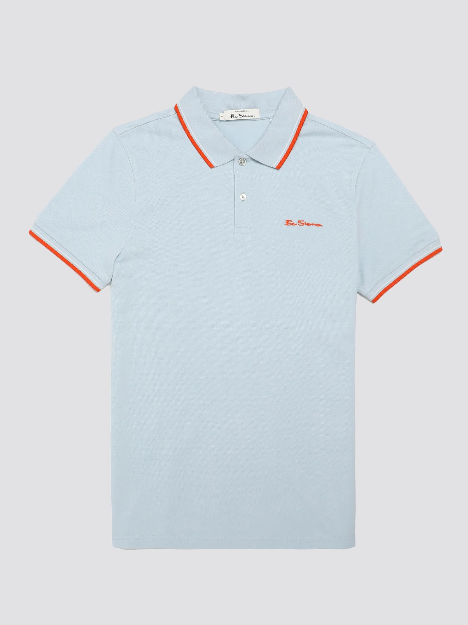 Signature Short Sleeve Polo - Pale Blue sold by Ben Sherman product image thumbnail 5