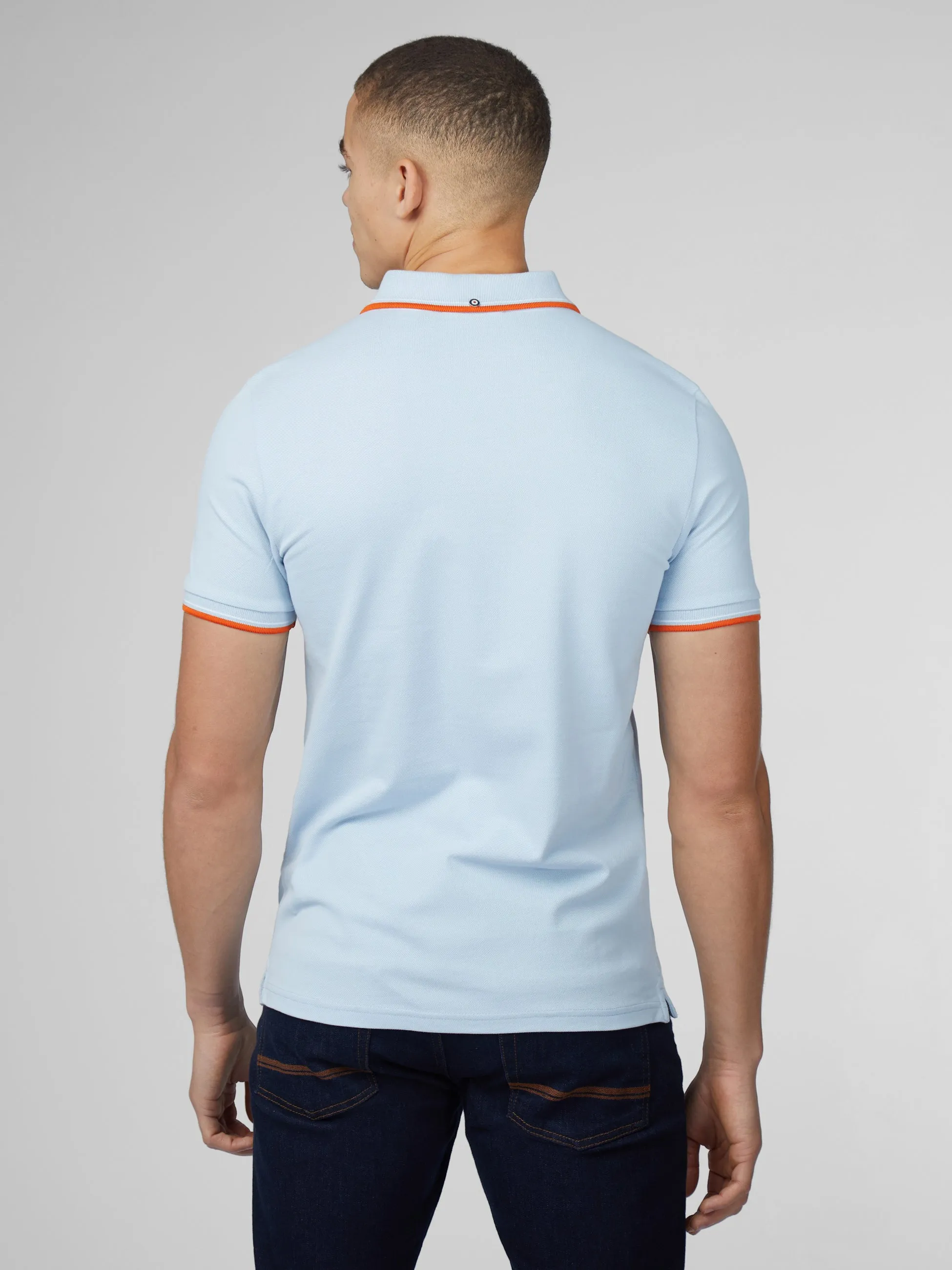 Signature Short Sleeve Polo - Pale Blue sold by Ben Sherman product image thumbnail 3