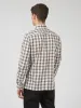 Grid Check Long-Sleeve Shirt - Ivory sold by Ben Sherman