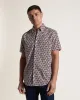Chequerboard Claret Geo Print Short Sleeve Shirt sold by Ben Sherman