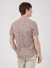Chequerboard Claret Geo Print Short Sleeve Shirt sold by Ben Sherman