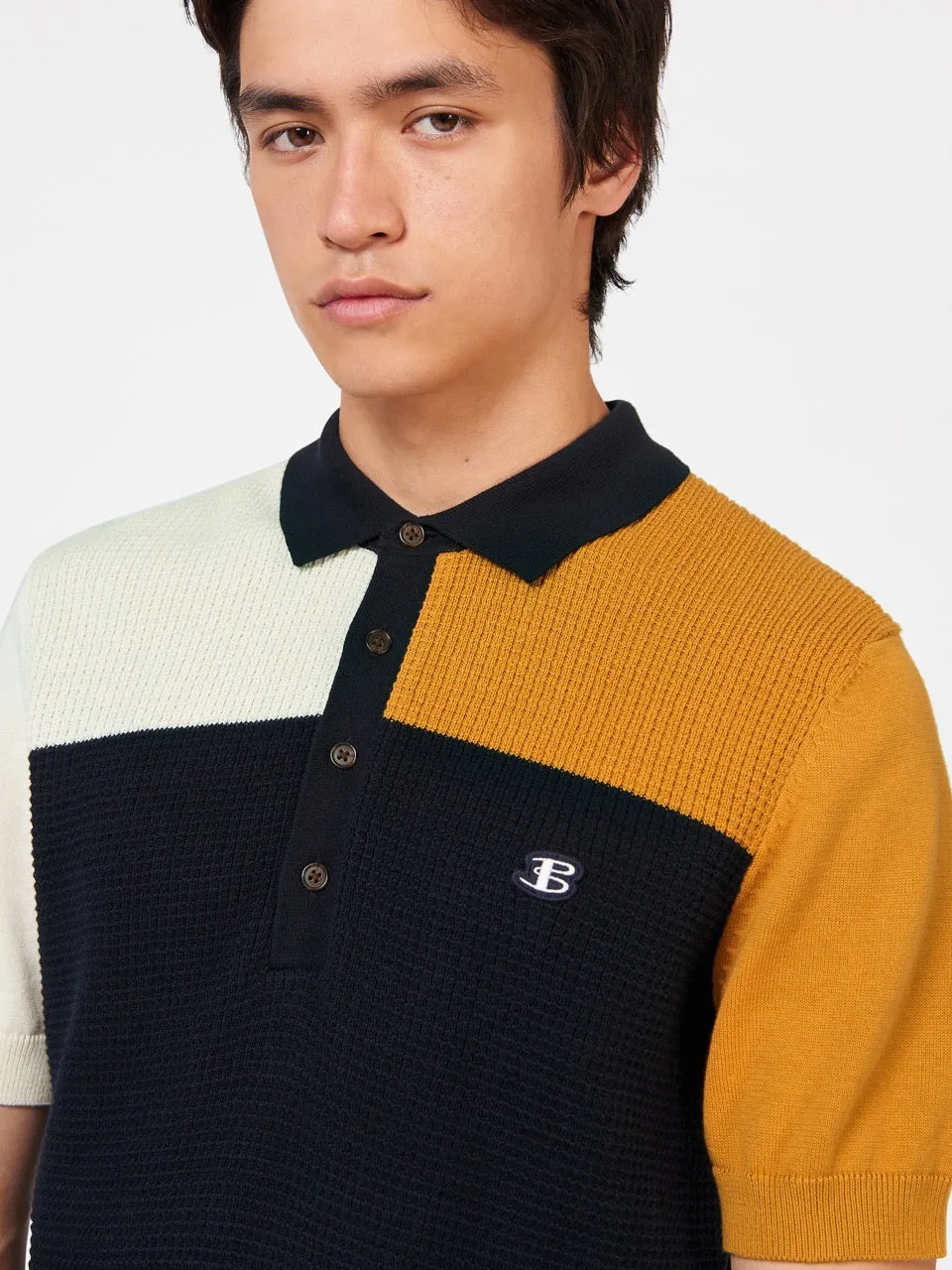 B by Ben Sherman Colorblock Knit Polo sold by Ben Sherman