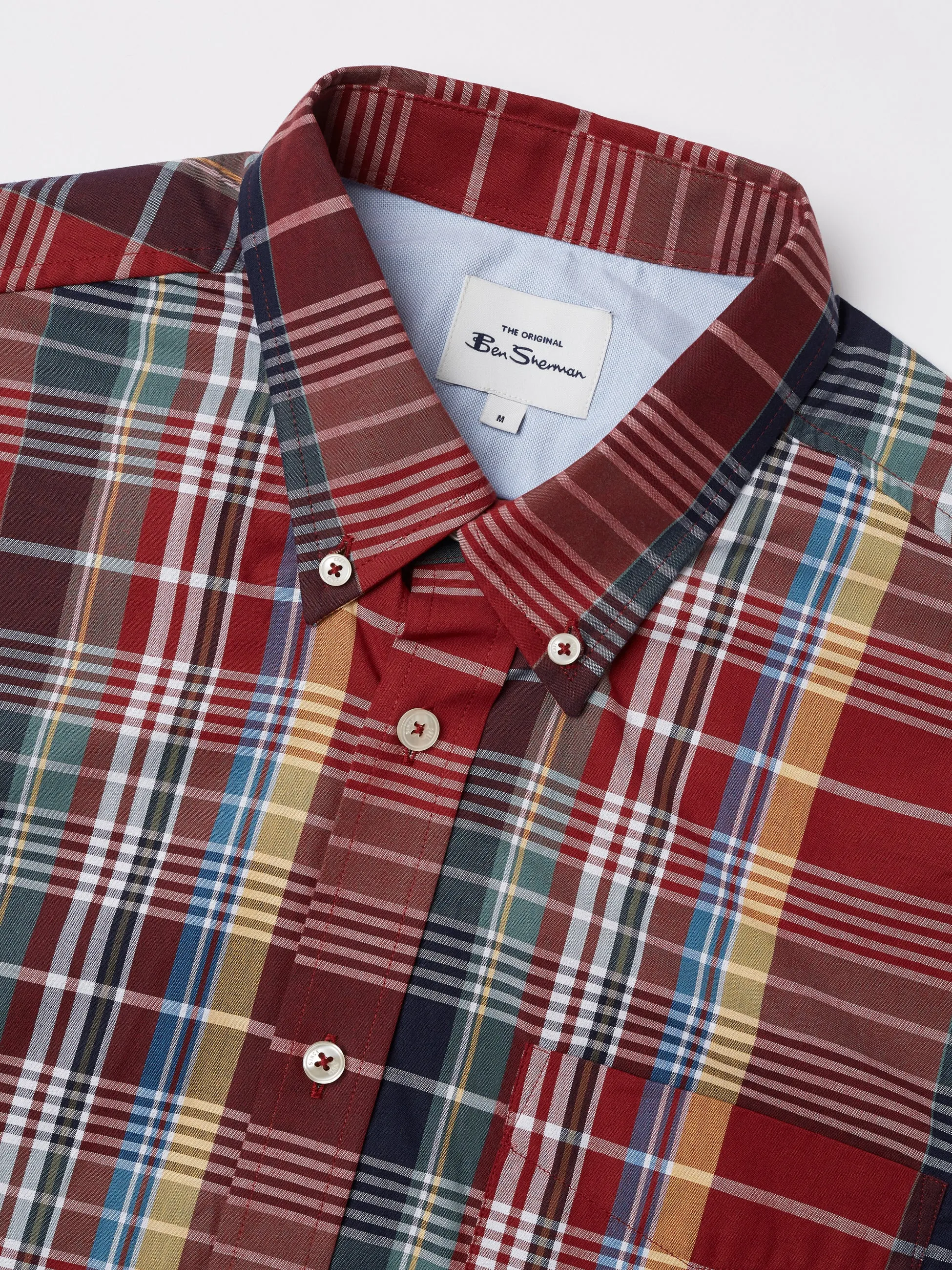 Large Madras Check Short-Sleeve Shirt - Red sold by Ben Sherman product image thumbnail 3