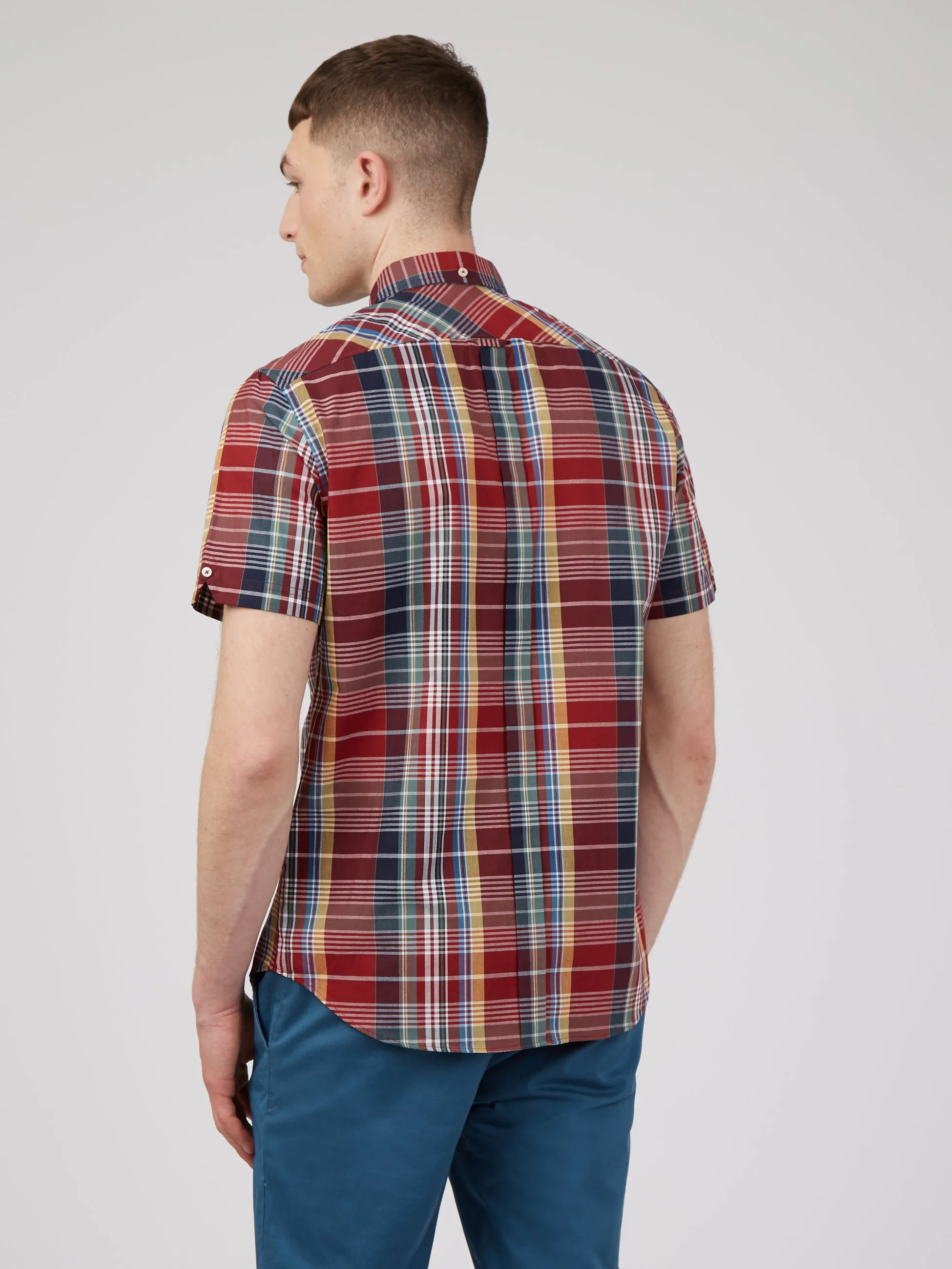 Large Madras Check Short-Sleeve Shirt - Red sold by Ben Sherman product image thumbnail 2