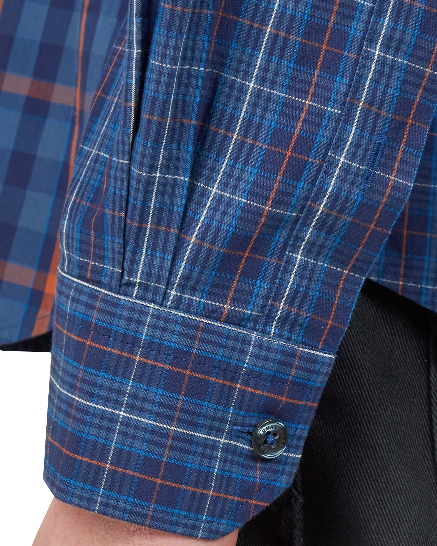 Long-Sleeve Mixed Check Shirt - Navy Blazer sold by Ben Sherman product image thumbnail 3