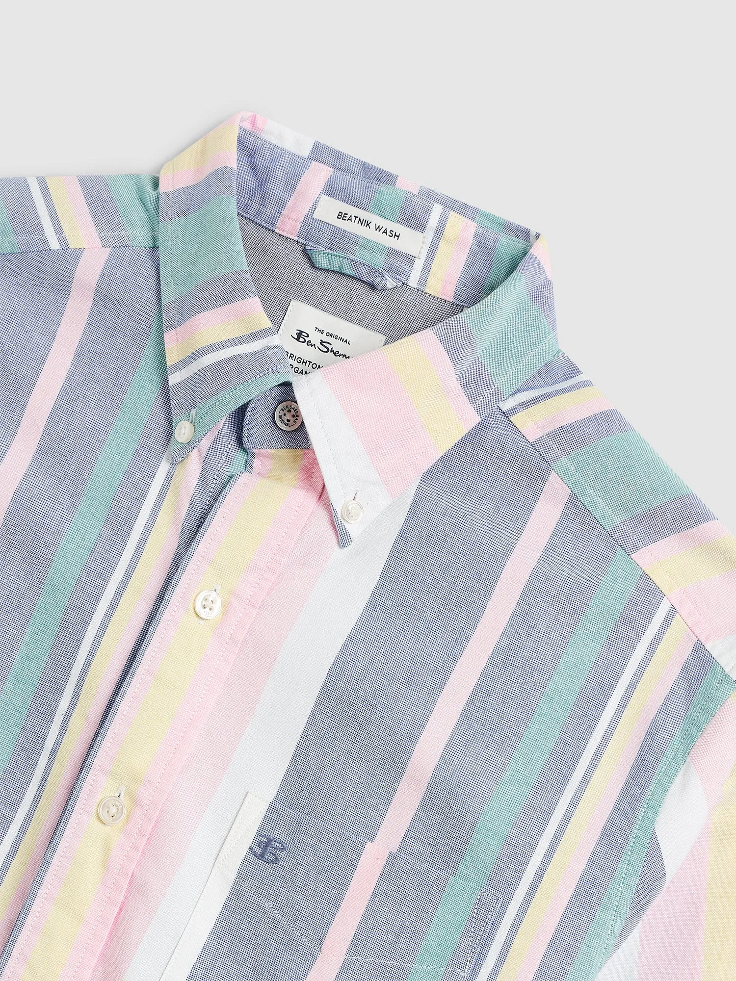 Brighton Oxford Organic Stripe Shirt - Deck Chair Multi Stripe sold by Ben Sherman product image thumbnail 3