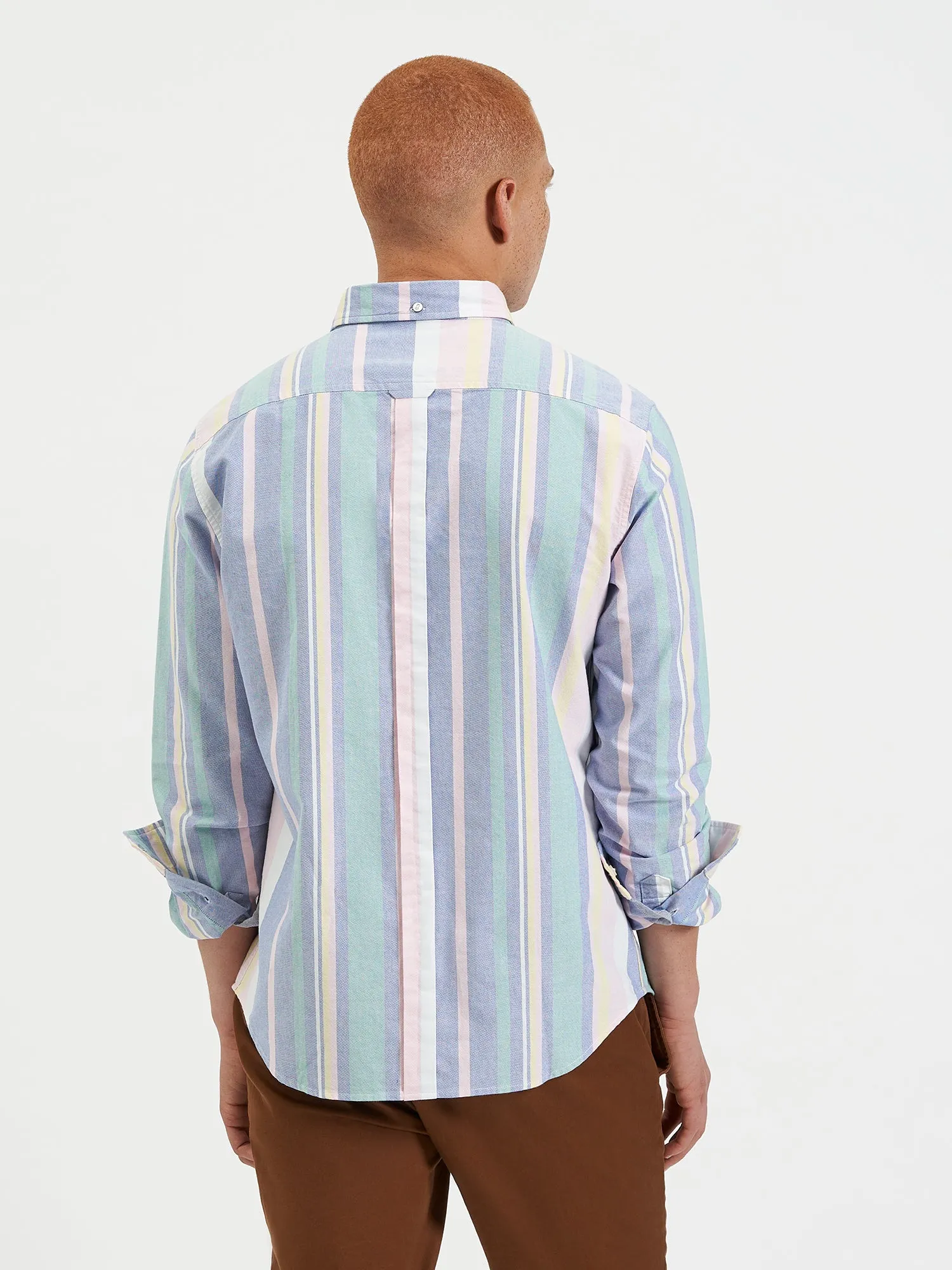 Brighton Oxford Organic Stripe Shirt - Deck Chair Multi Stripe sold by Ben Sherman product image thumbnail 4