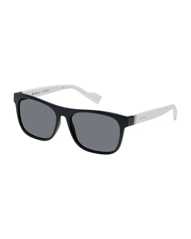 Harry Polarized Eco-Green Sunglasses - Navy sold by Ben Sherman