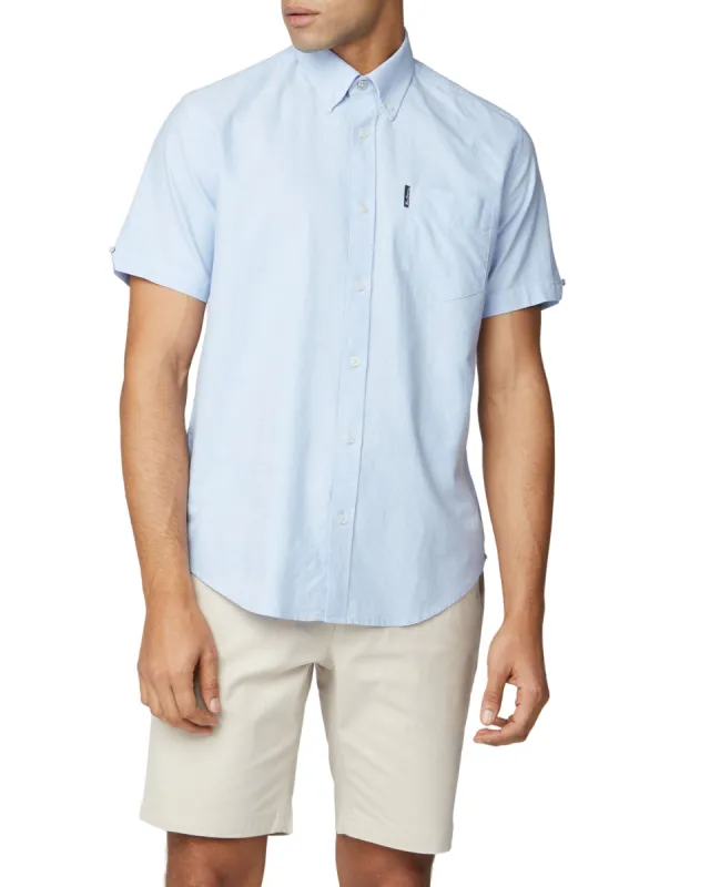 Short-Sleeve Signature Oxford Shirt - Sky sold by Ben Sherman