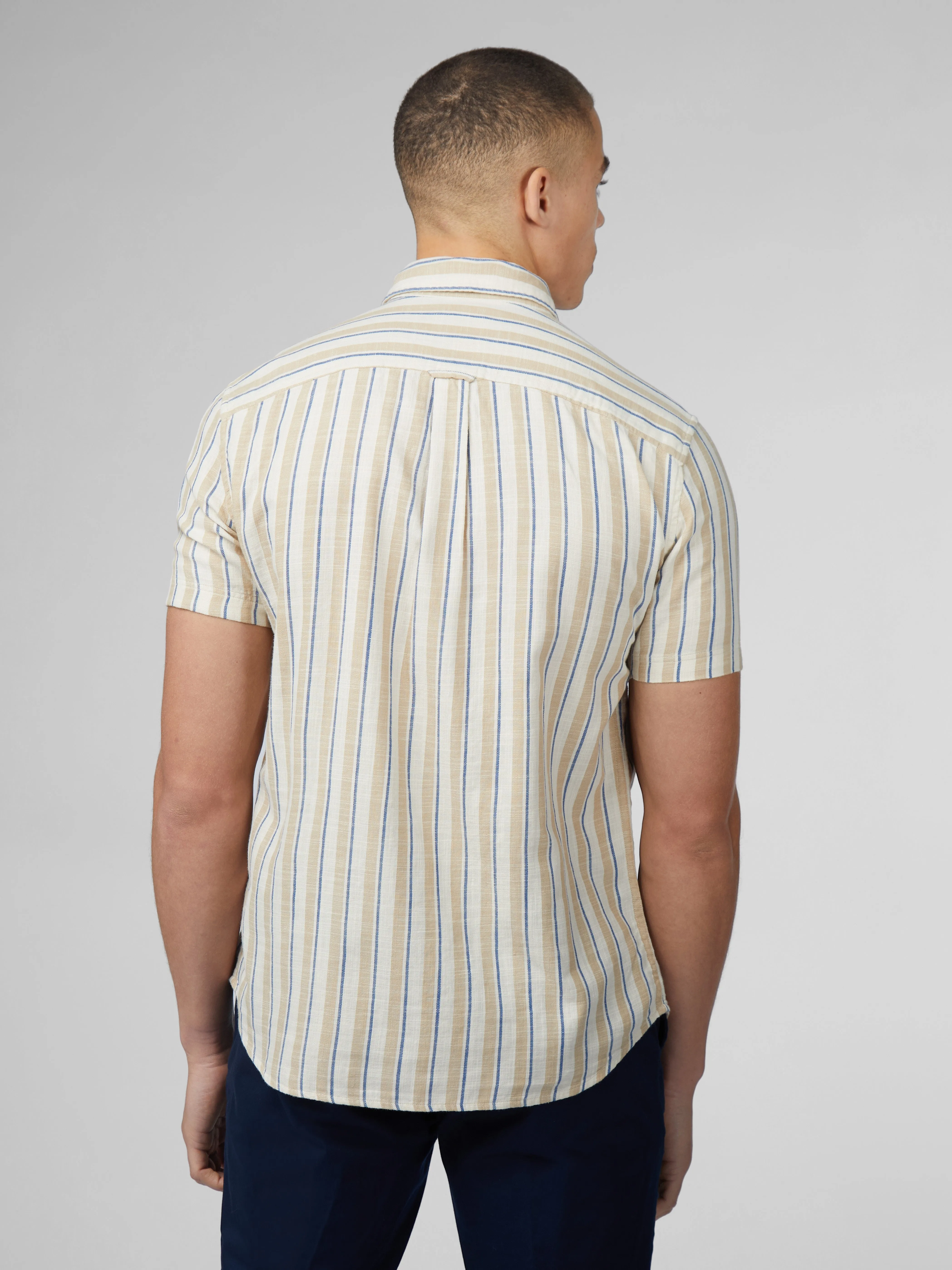 Signature Mod Stripe Shirt - Fog sold by Ben Sherman product image thumbnail 3