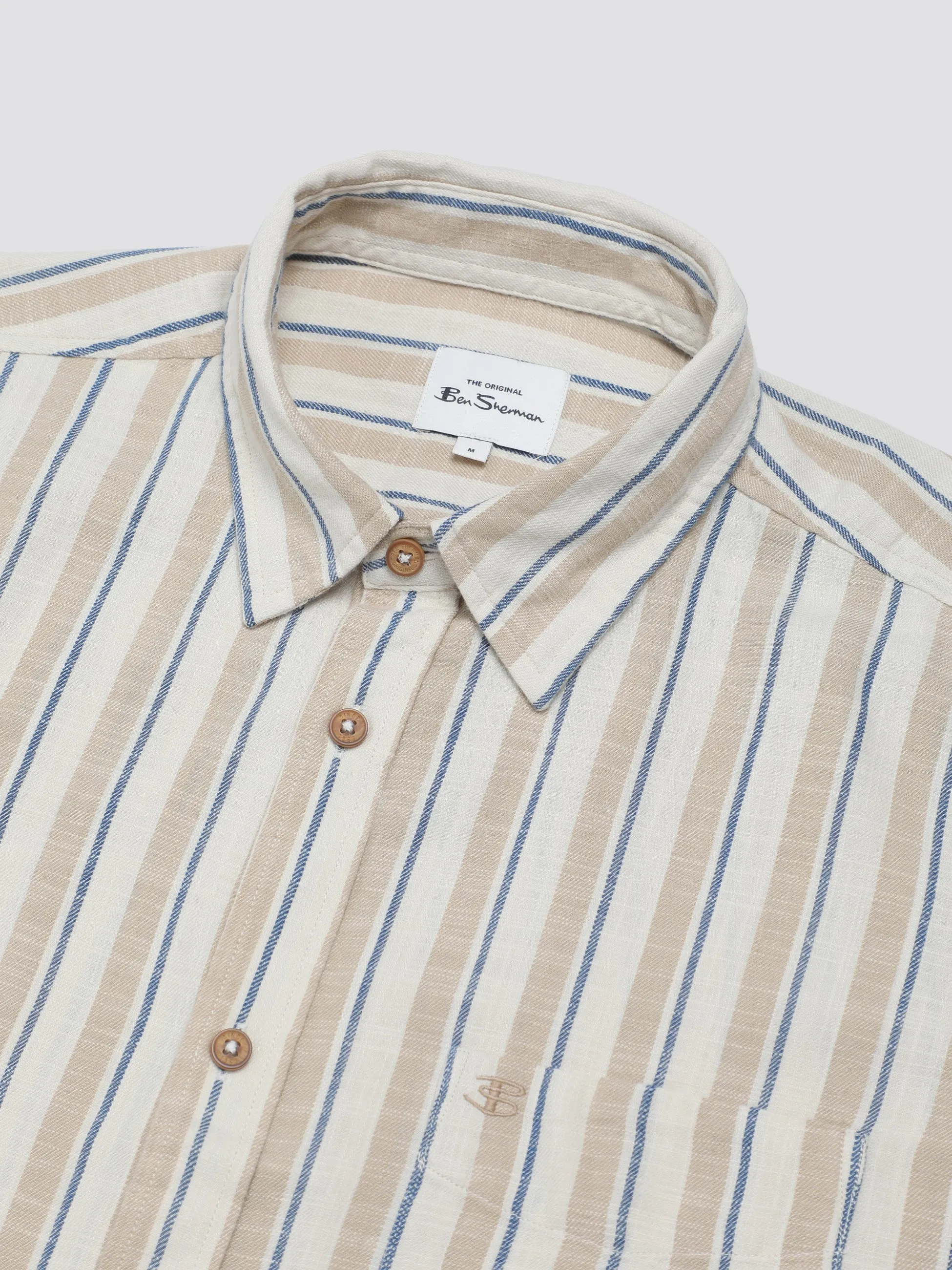 Signature Mod Stripe Shirt - Fog sold by Ben Sherman product image thumbnail 5