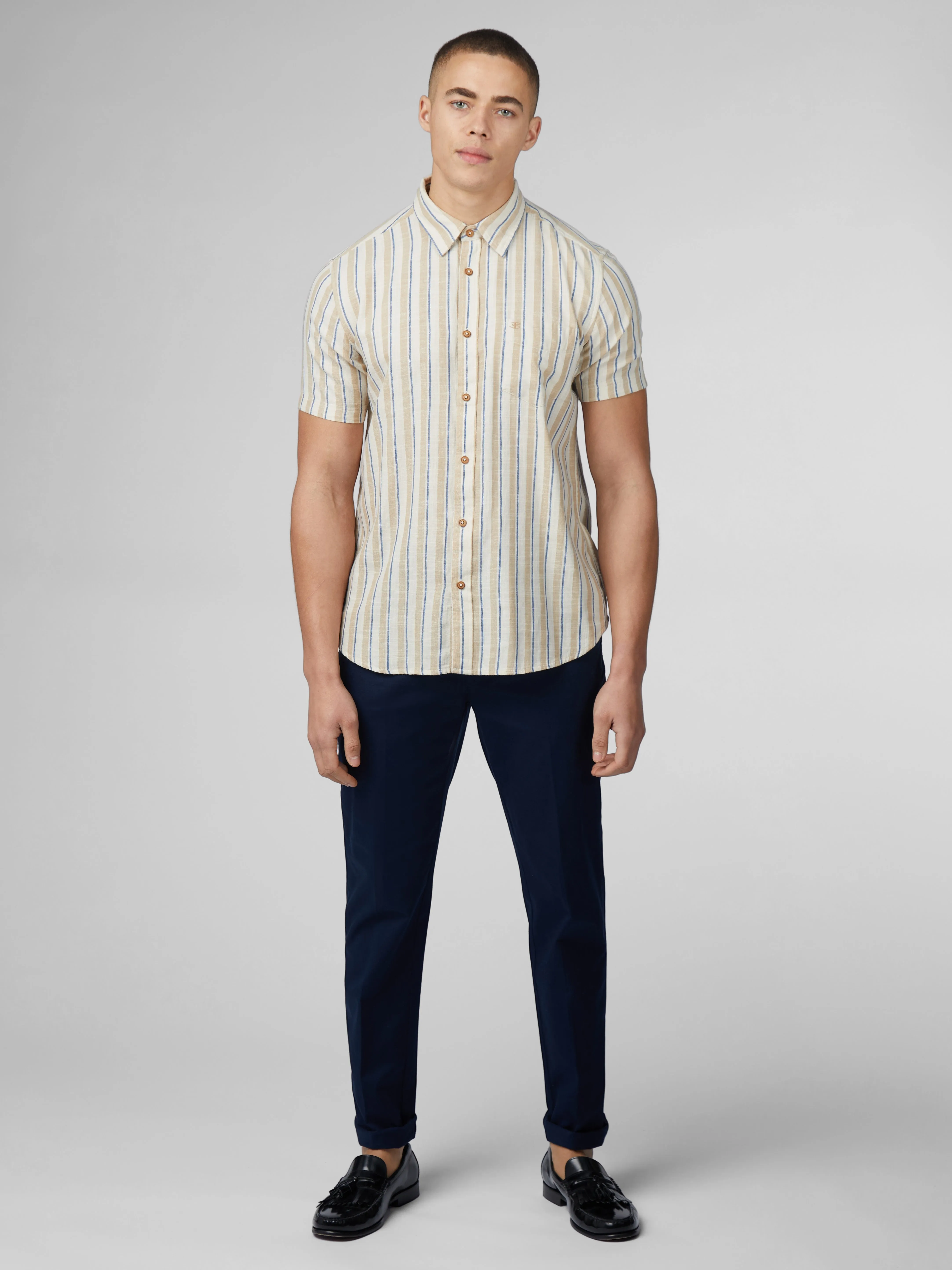 Signature Mod Stripe Shirt - Fog sold by Ben Sherman product image thumbnail 2