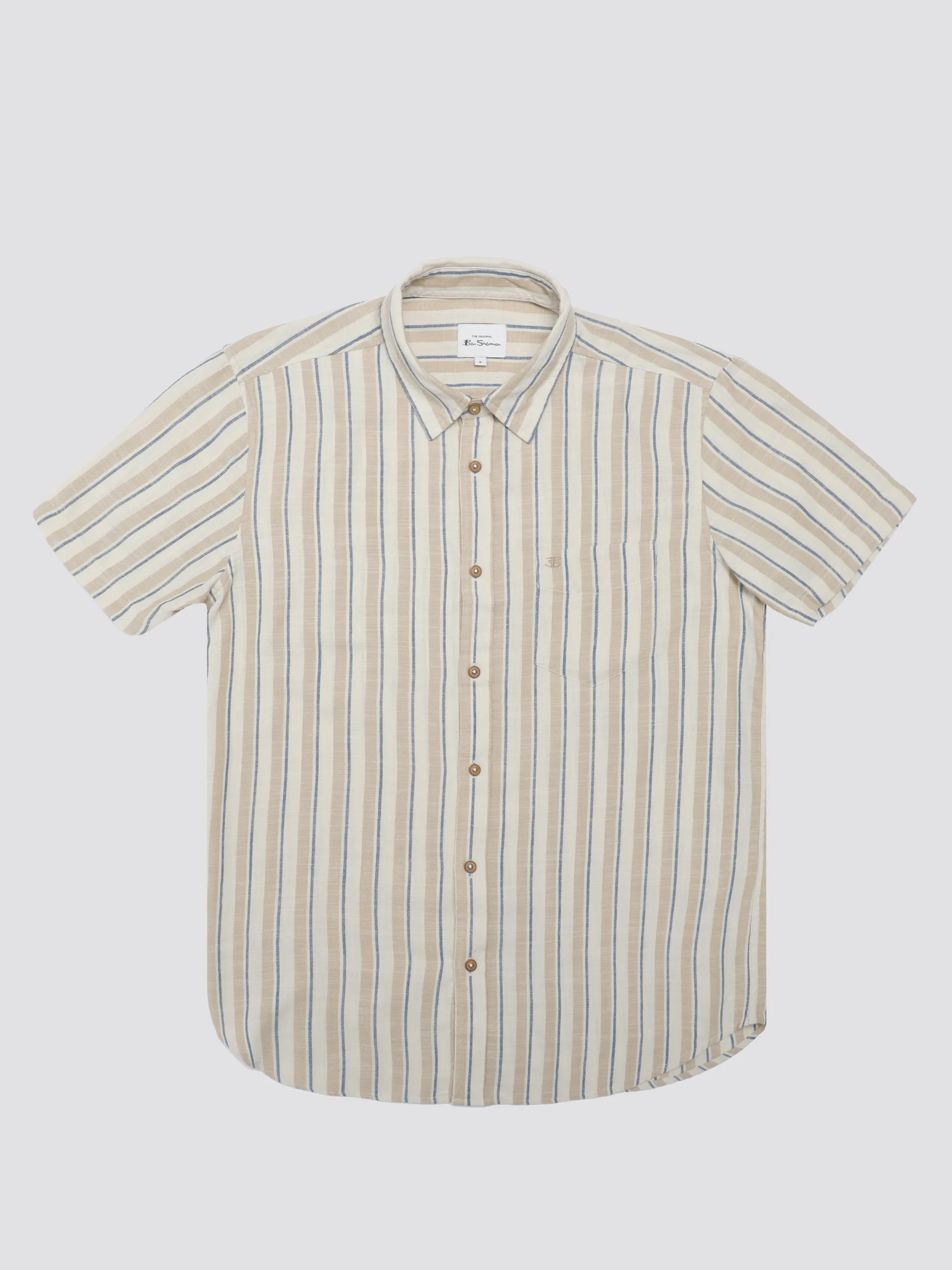 Signature Mod Stripe Shirt - Fog sold by Ben Sherman product image thumbnail 4