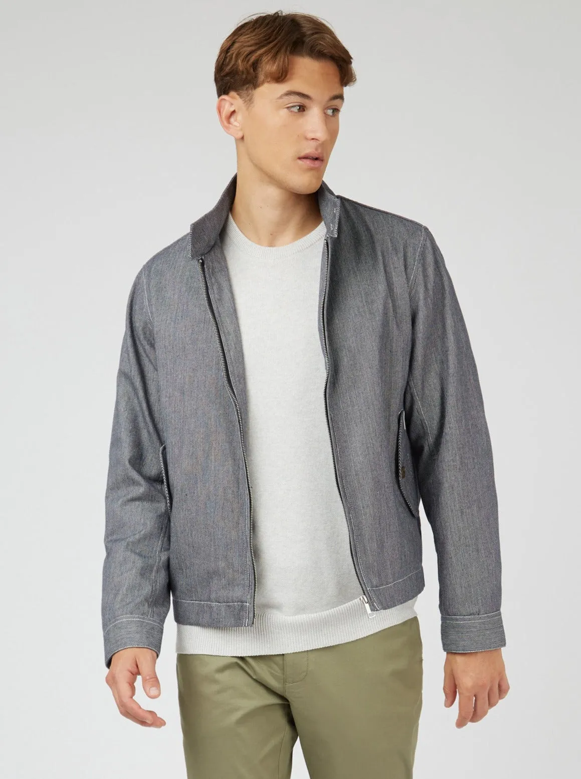 Signature Lightweight Harrington Jacket sold by Ben Sherman product image thumbnail 3