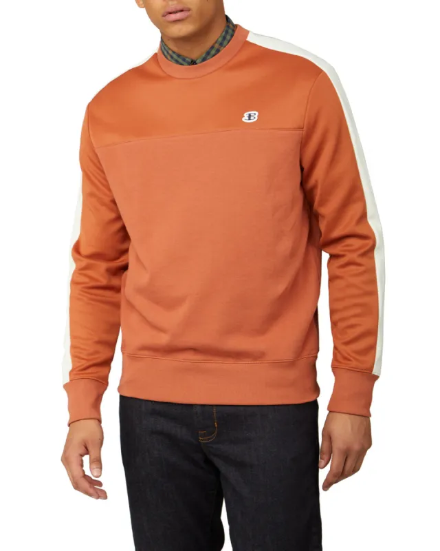 B By Ben Sherman Tricot/Loopback Mix Sweatshirt - Sienna made by Ben Sherman