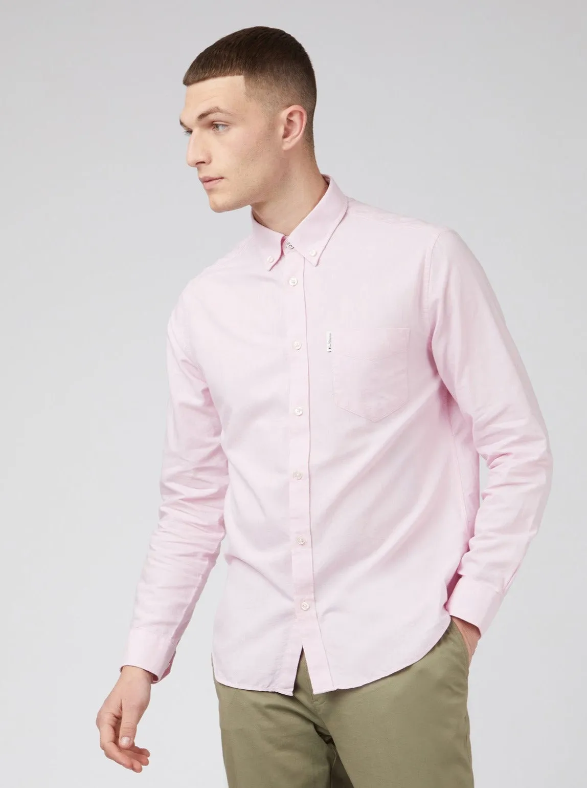 Signature Organic Oxford Shirt - Light Pink sold by Ben Sherman product image thumbnail 3