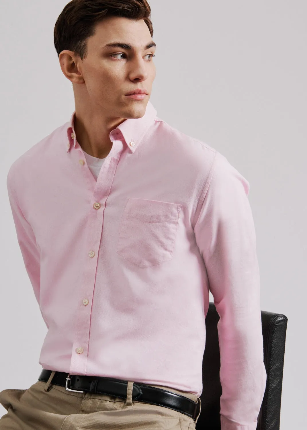 Signature Organic Oxford Shirt - Light Pink sold by Ben Sherman
