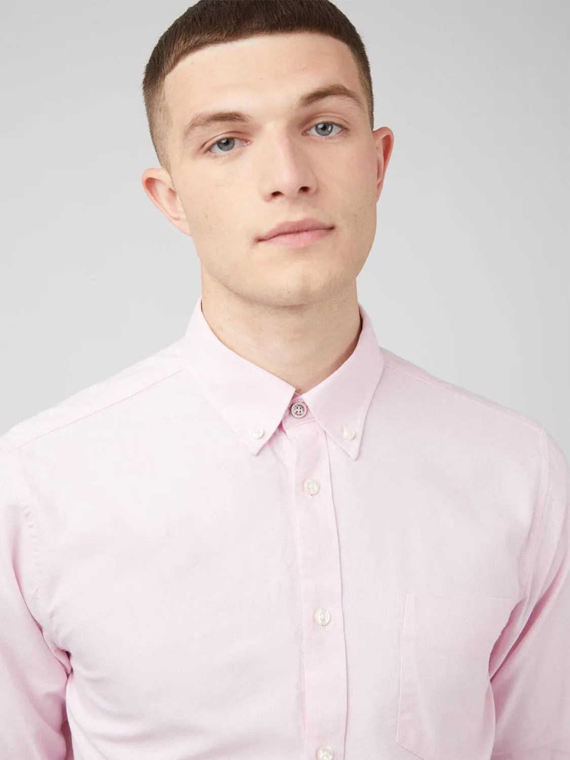 Signature Organic Oxford Shirt - Light Pink sold by Ben Sherman product image thumbnail 5