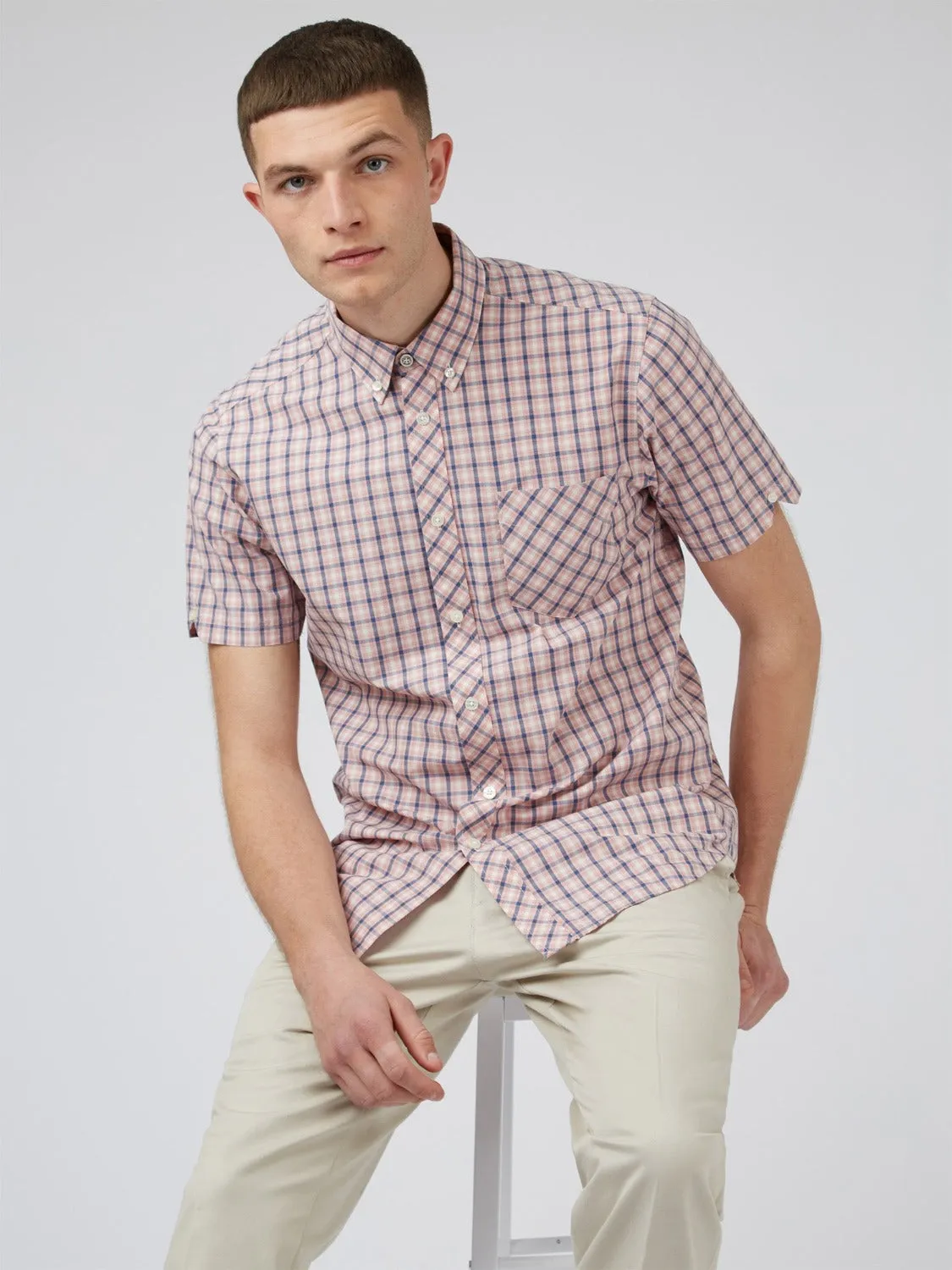 Signature House Check Shirt - Light Pink sold by Ben Sherman product image thumbnail 3