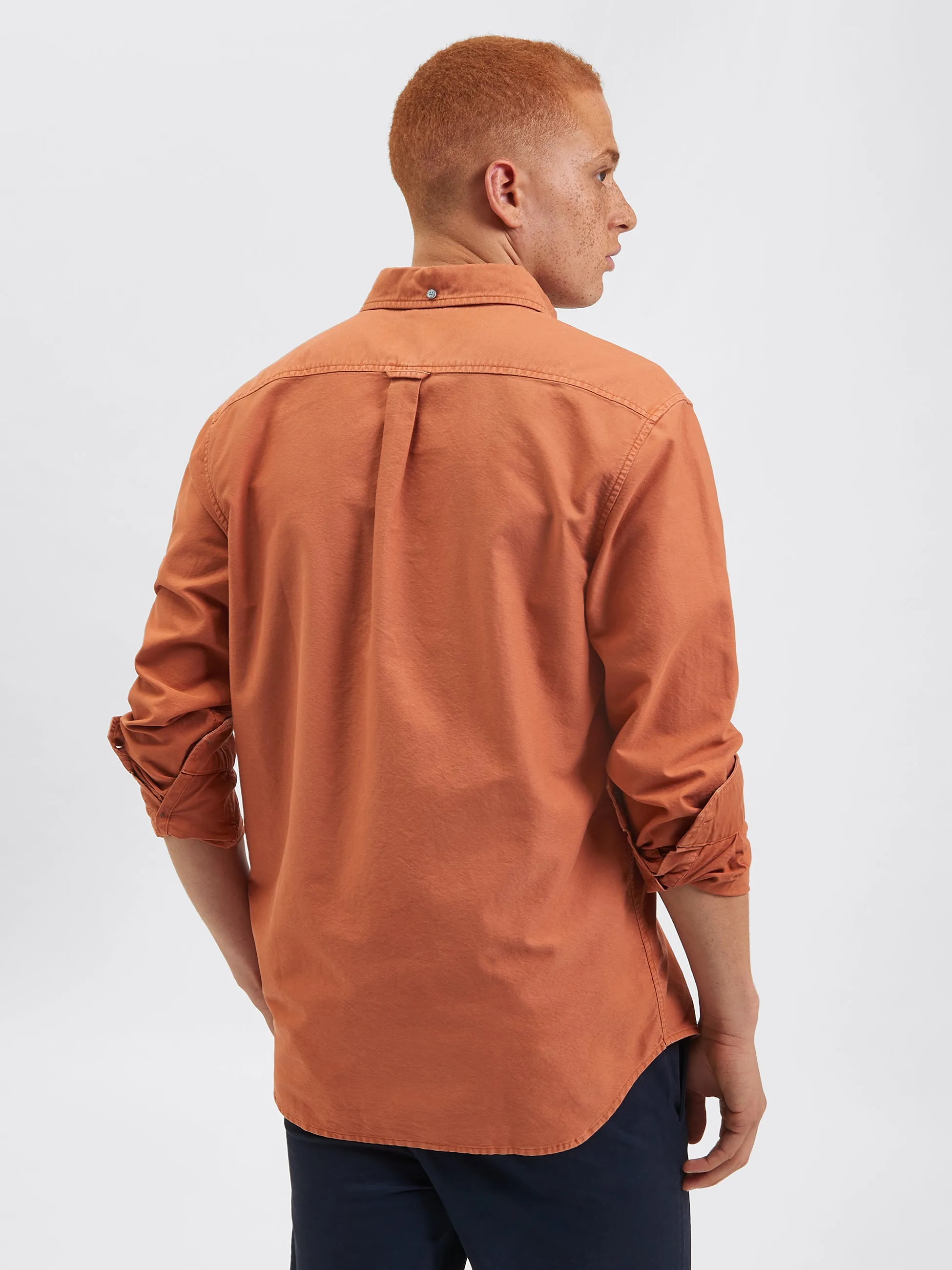 Beatnik Oxford Garment Dye Shirt - Terracota sold by Ben Sherman product image thumbnail 5