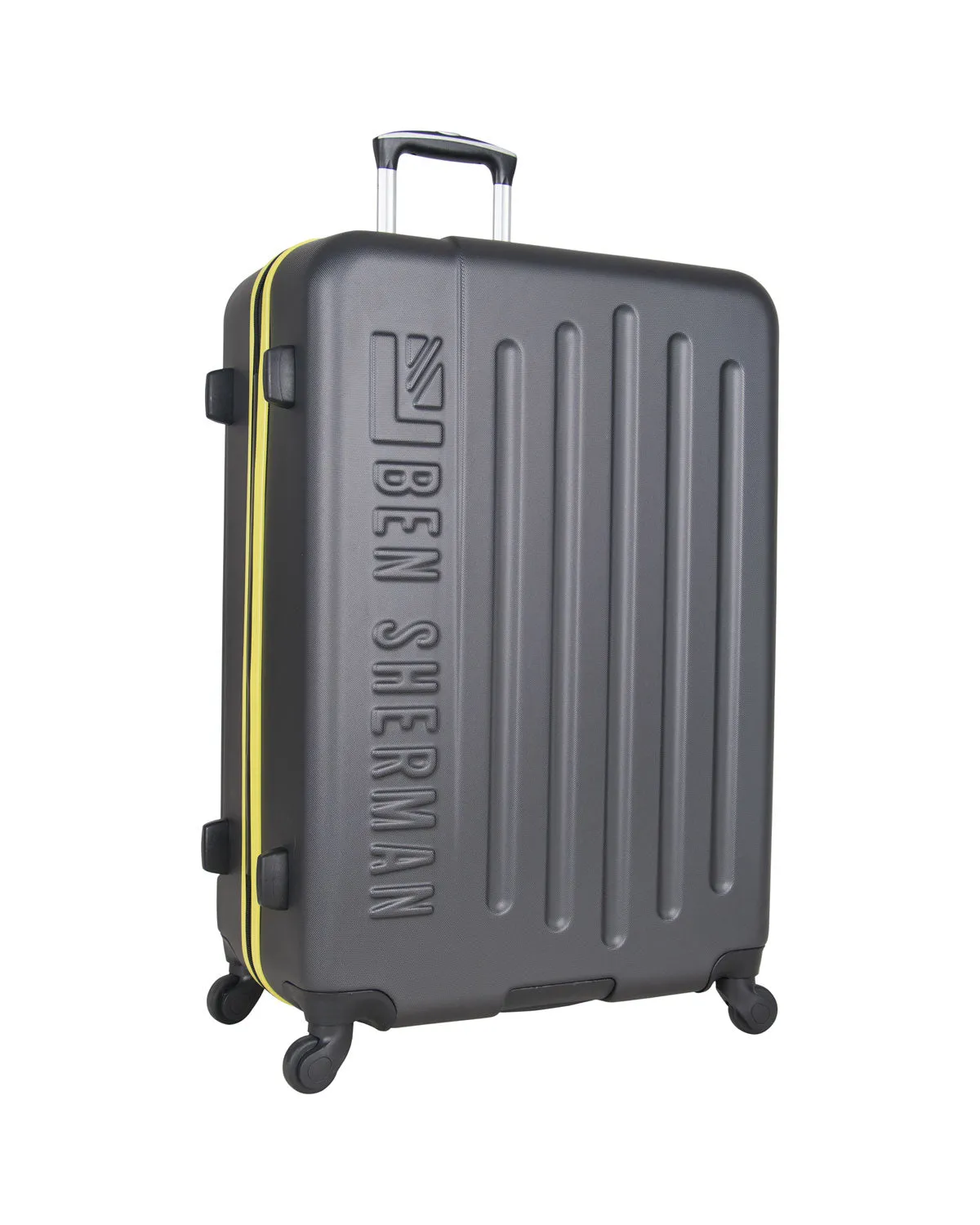 Leicester 28" Hardside Embossed Luggage - Charcoal/Sulphur sold by Ben Sherman product image thumbnail 2