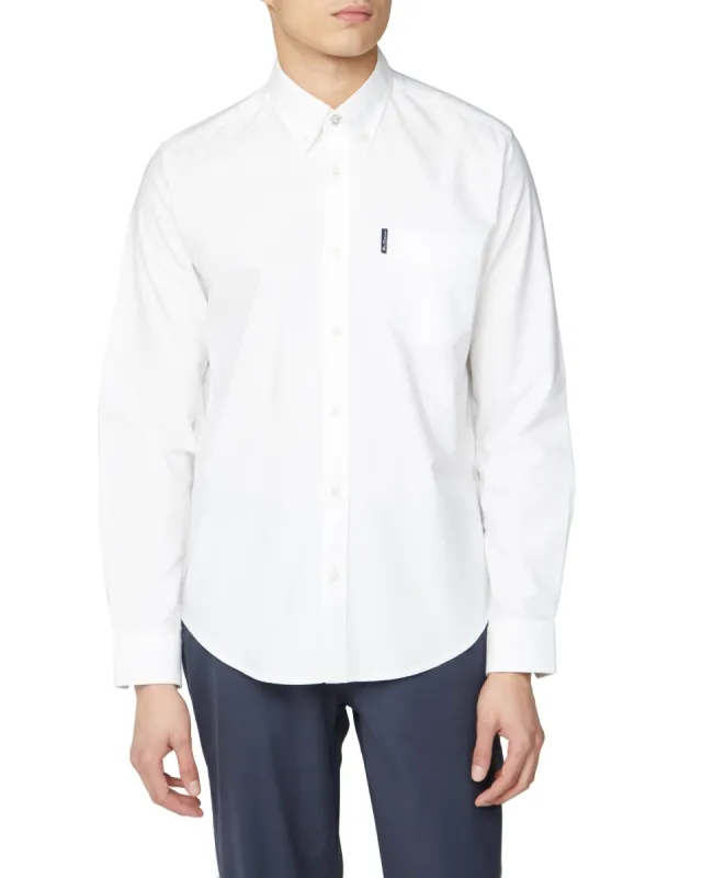 Long-Sleeve Signature Oxford Shirt - White sold by Ben Sherman